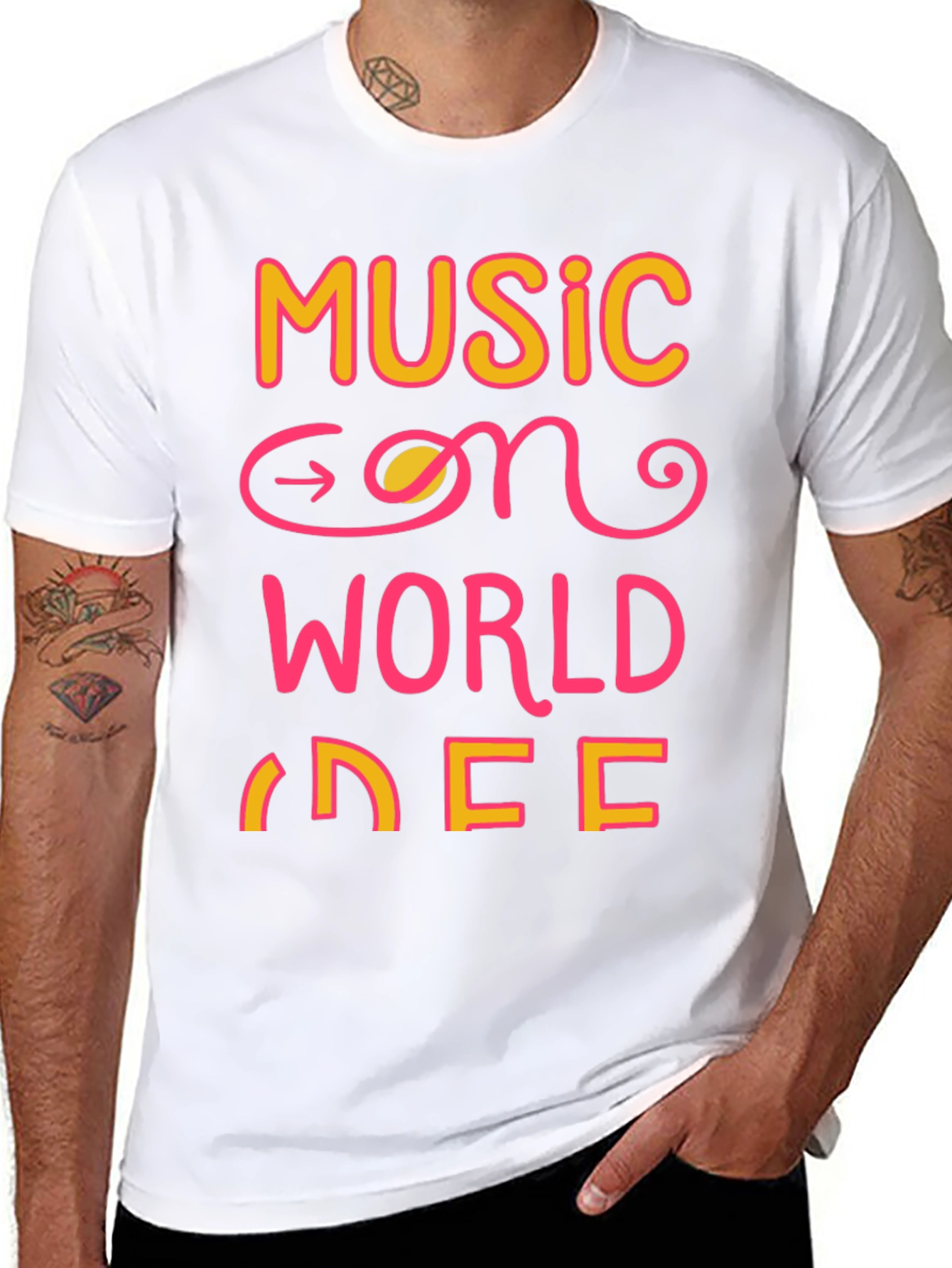 Music On World Off Graphic Tee