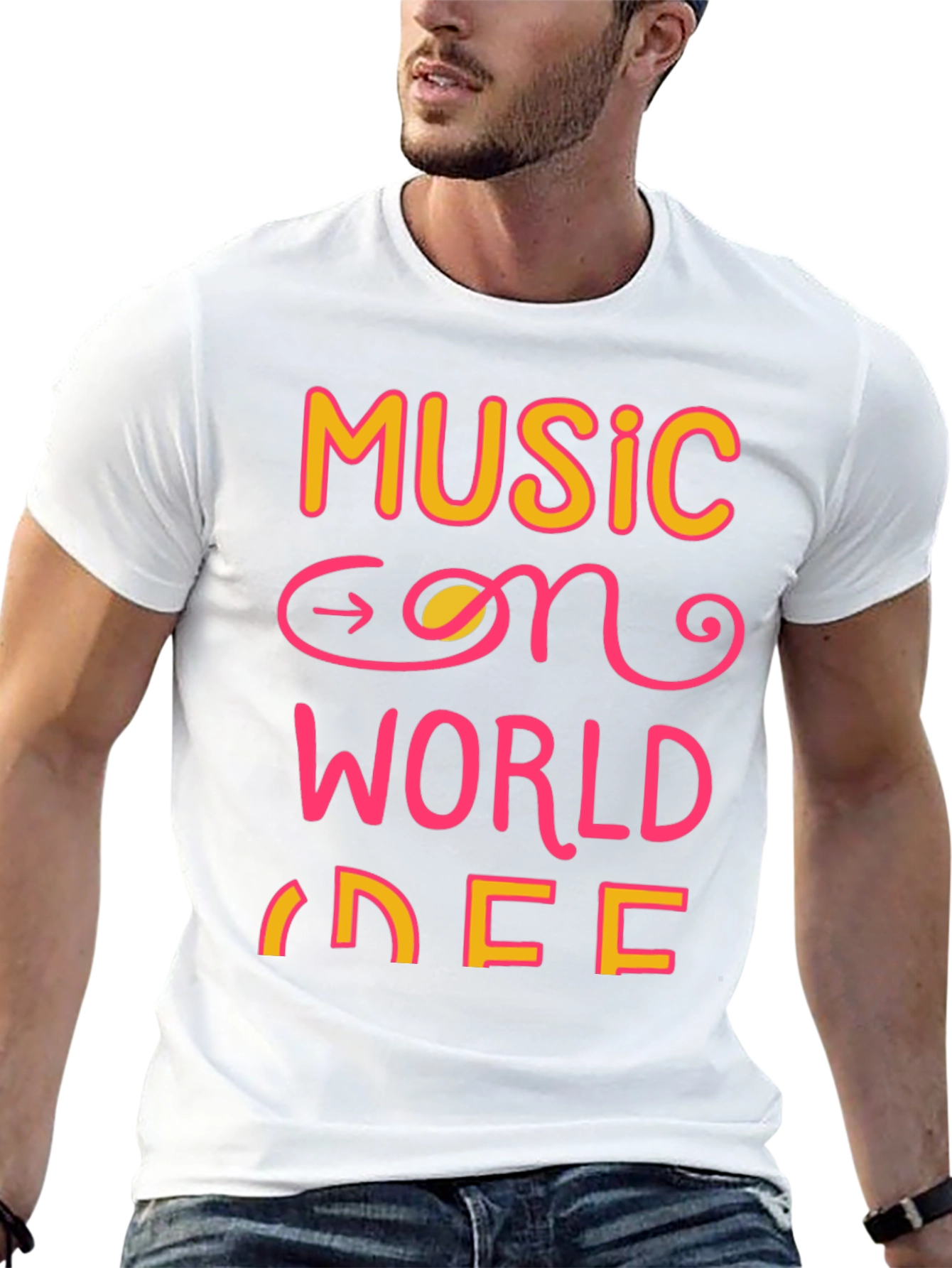 Music On World Off Graphic Tee