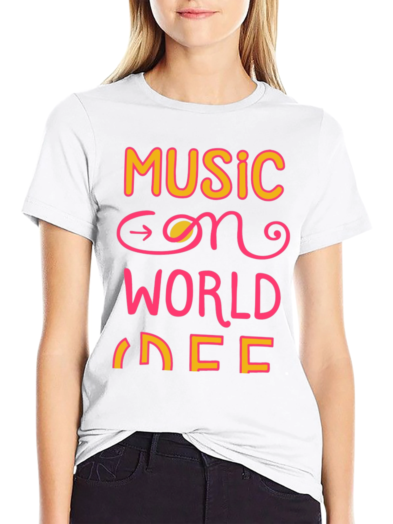 Music On World Off Graphic Tee