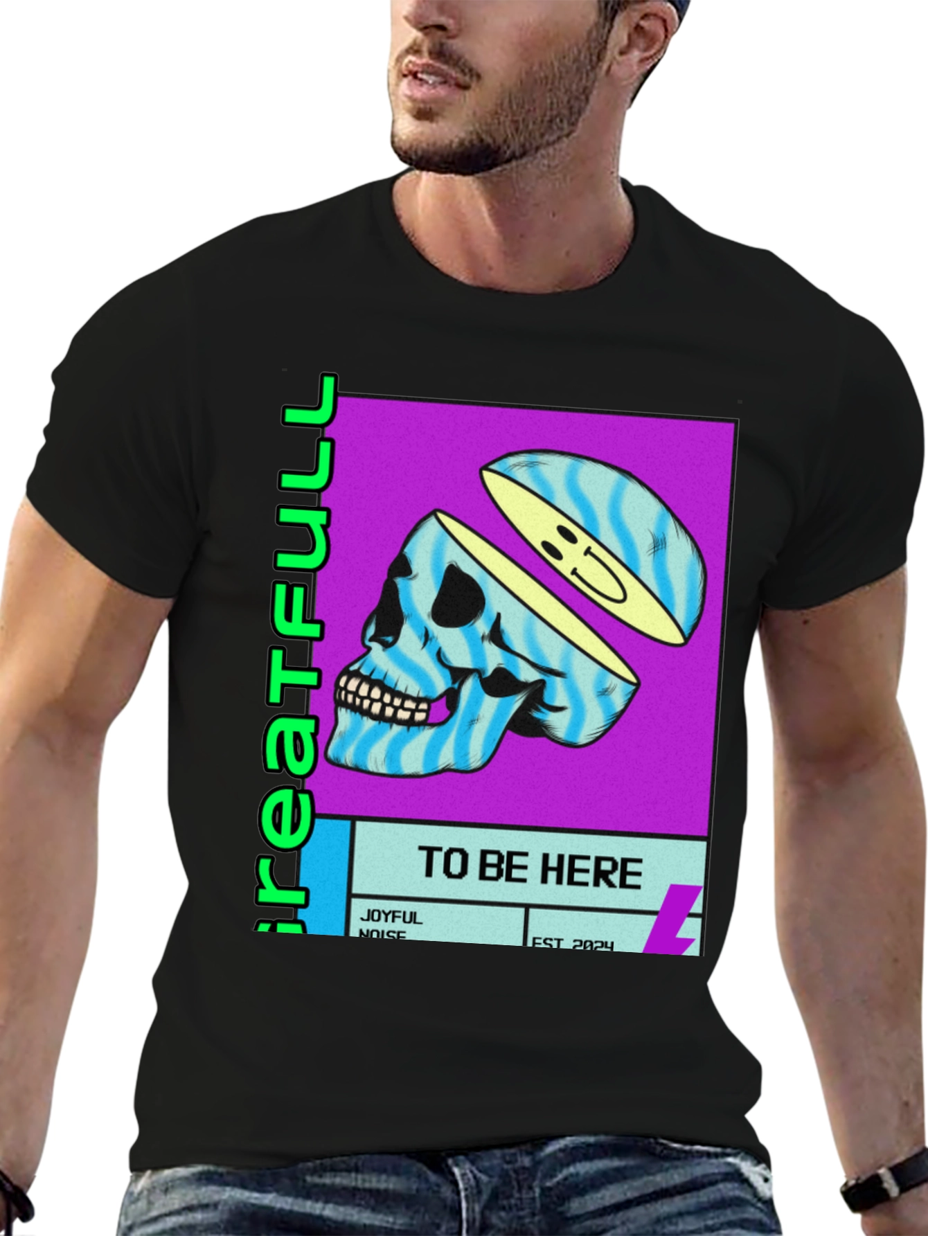 Greatefull Skull Graphic T-Shirt