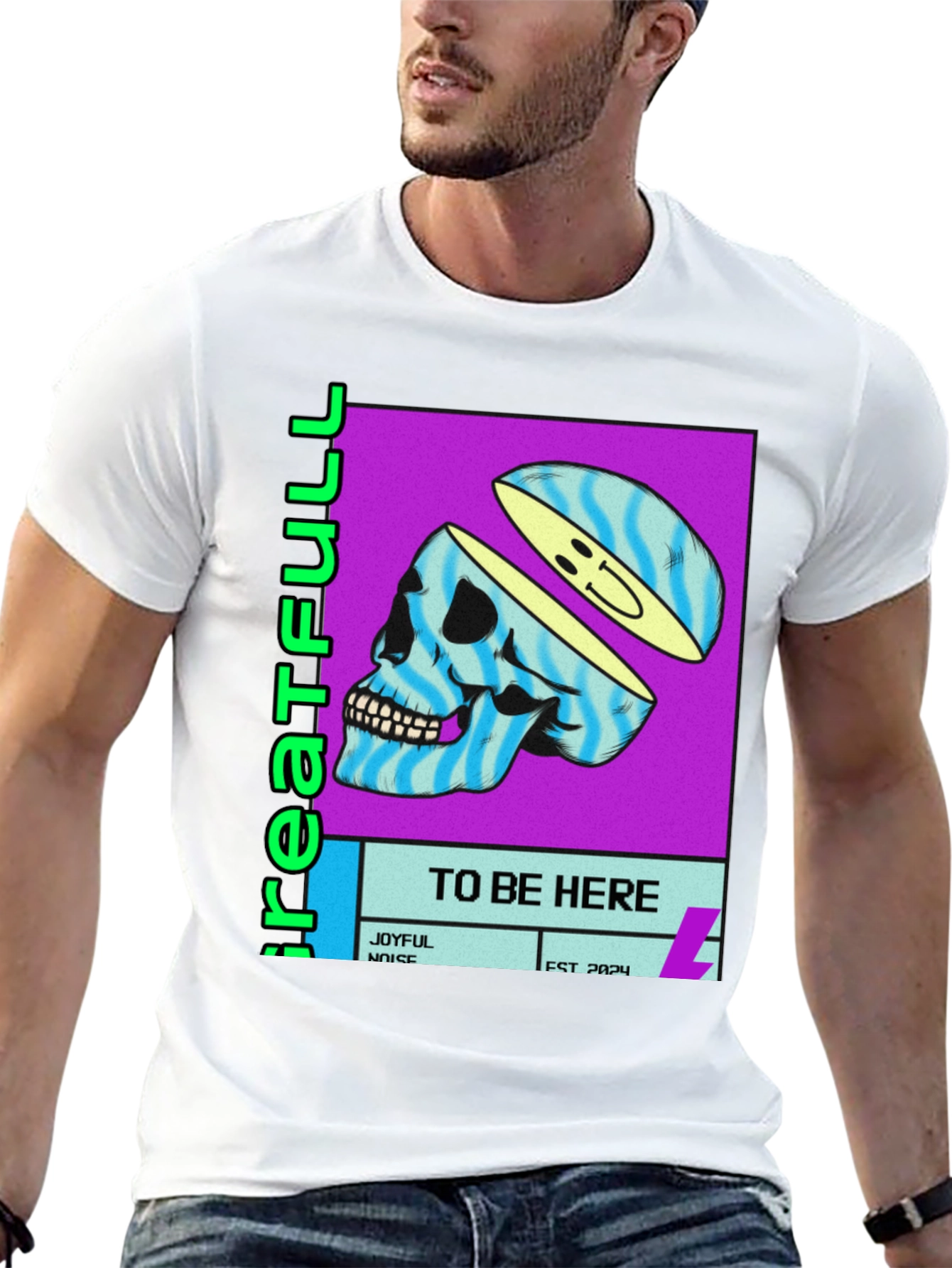 Greatefull Skull Graphic T-Shirt