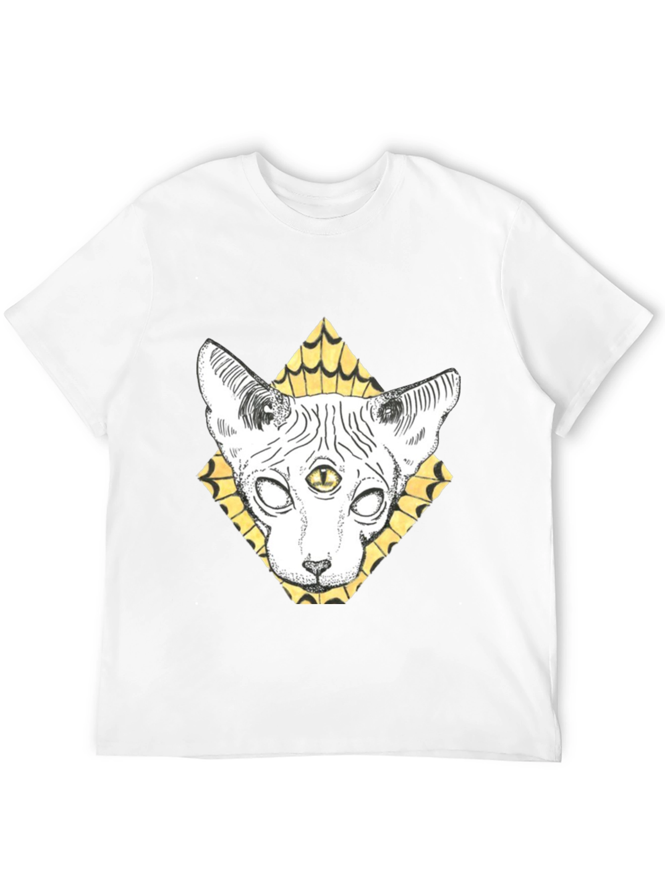 Third Eye Cat Graphic Tee - Unique Design