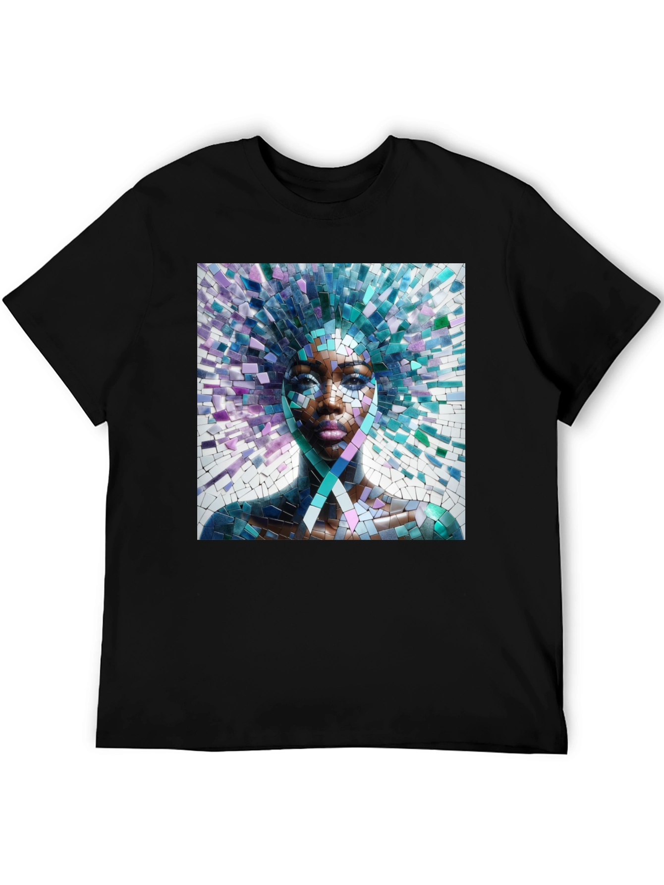 Mosaic Woman Graphic Tee - Stylish Unisex T-Shirt