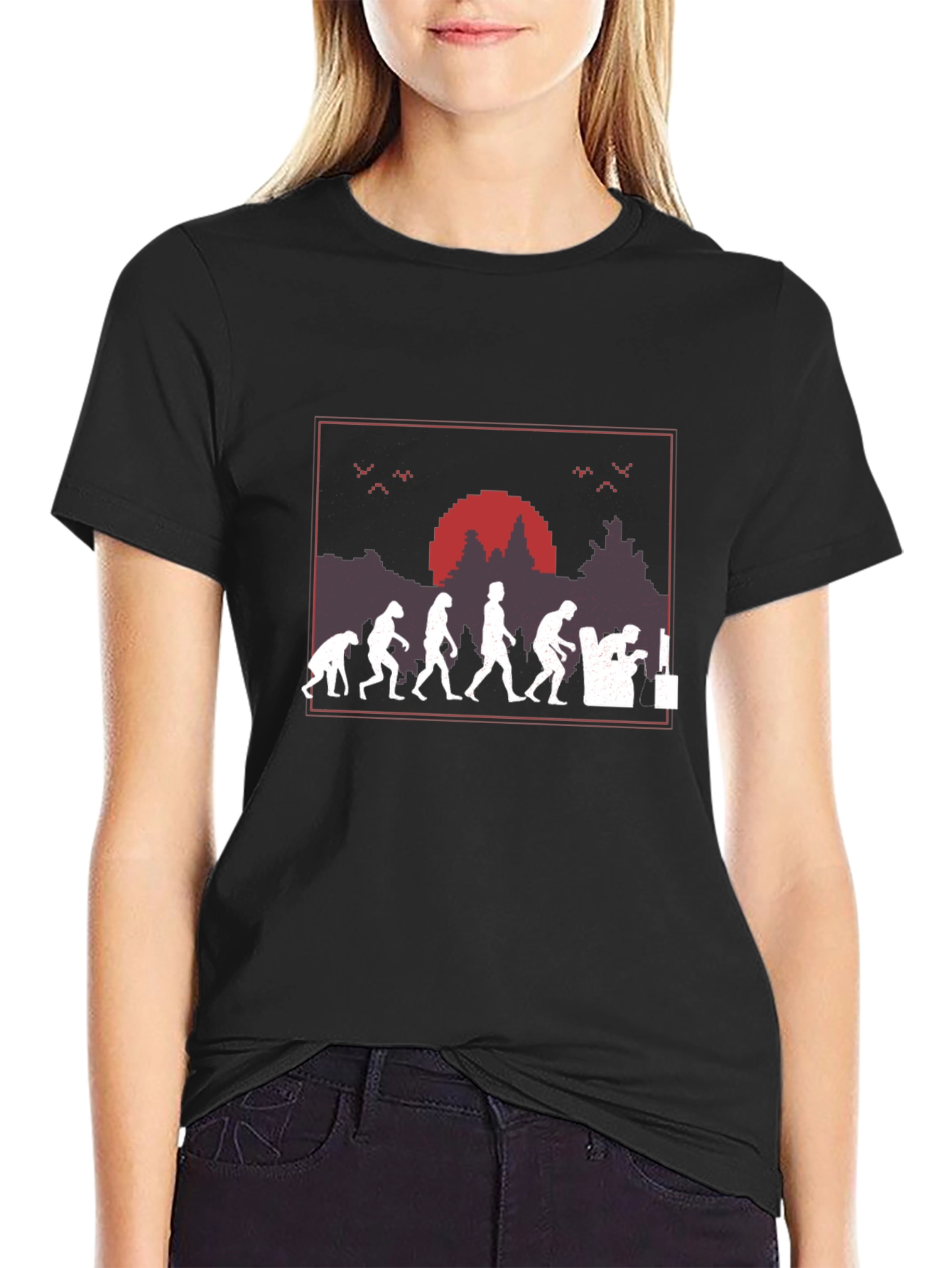 Evolution of Gaming T-Shirt - Pixel Art Design