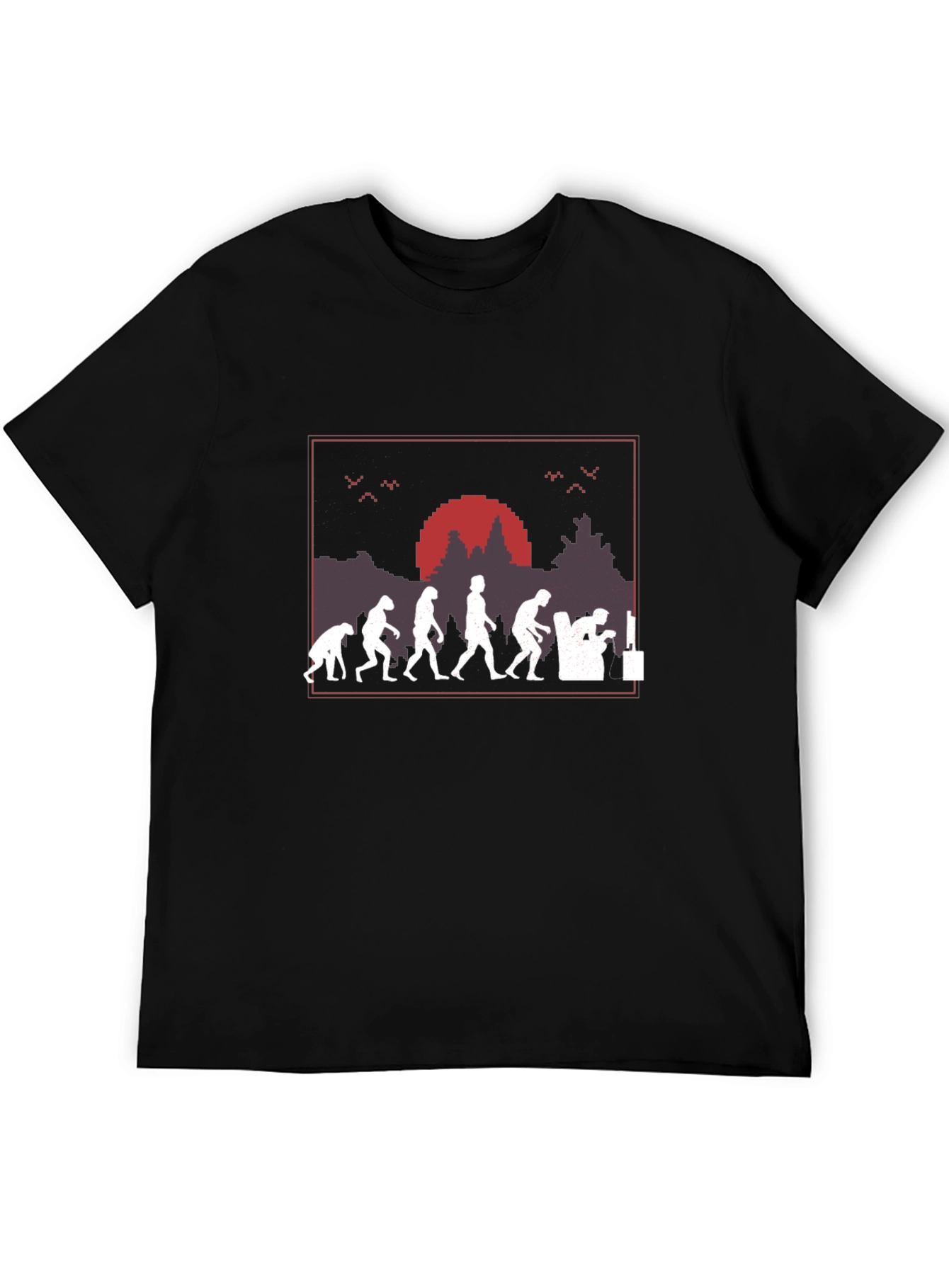 Evolution of Gaming T-Shirt - Pixel Art Design