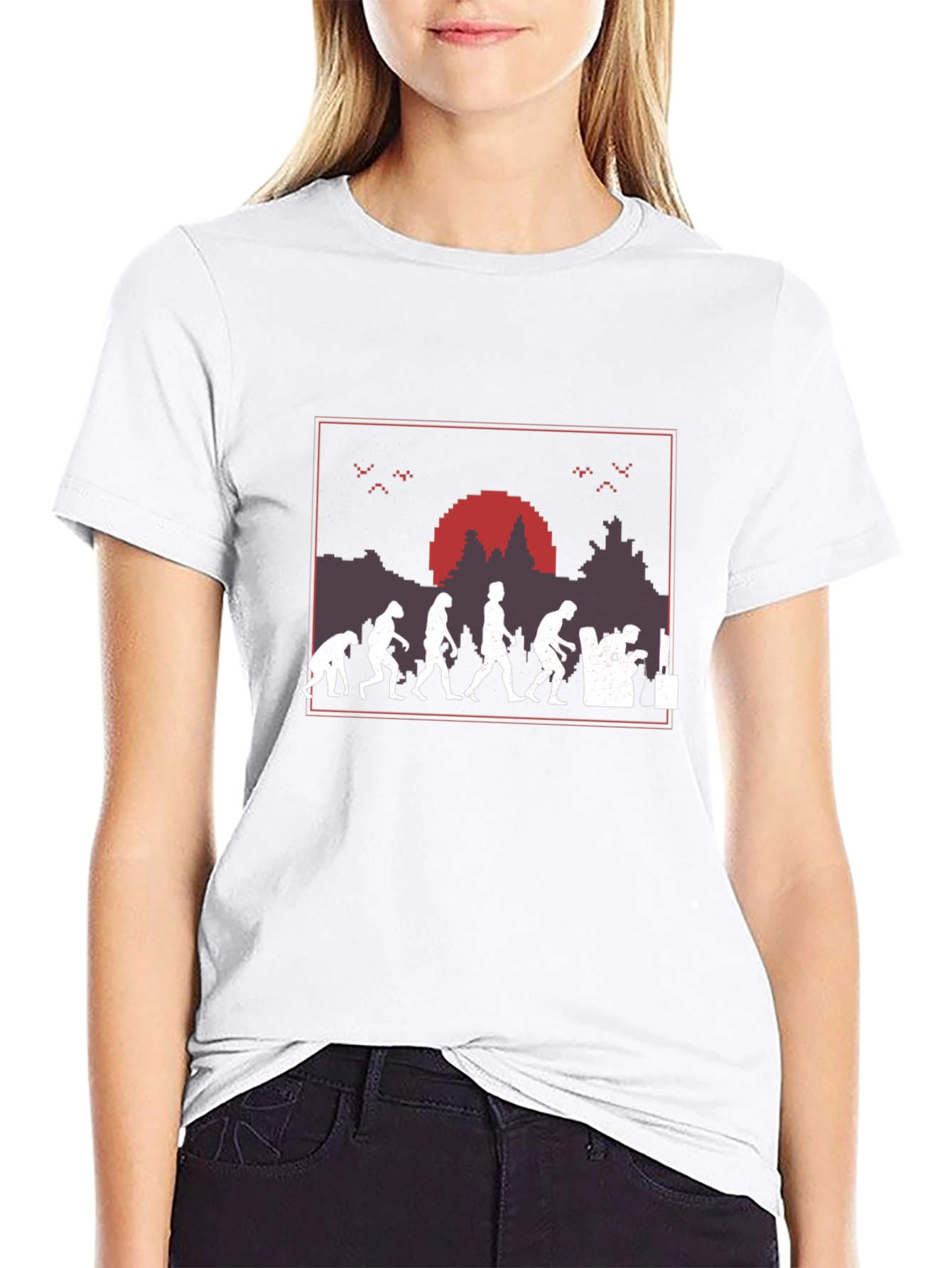 Evolution of Gaming T-Shirt - Pixel Art Design