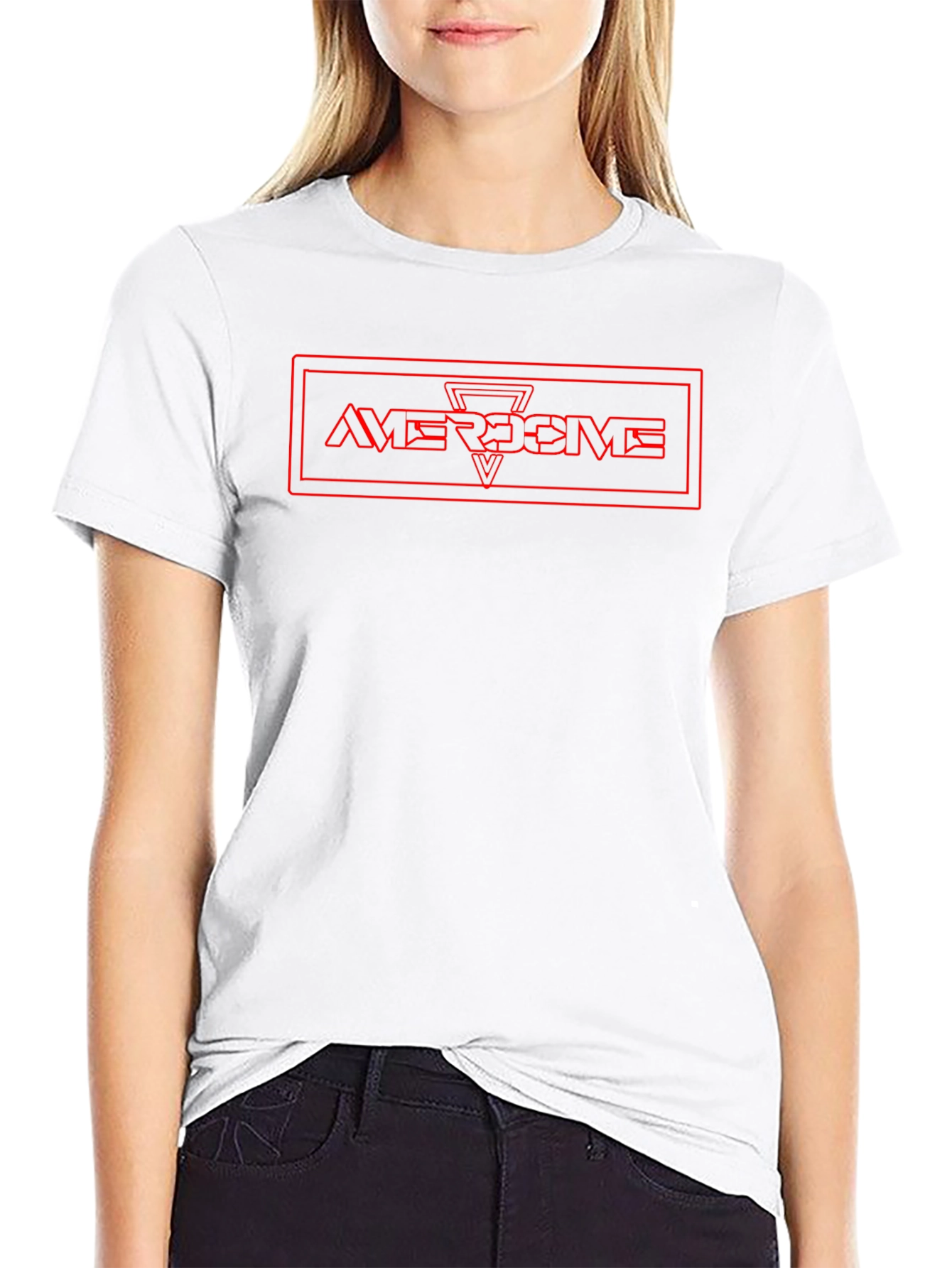 Awesome Graphic Tee - Red Print on Black