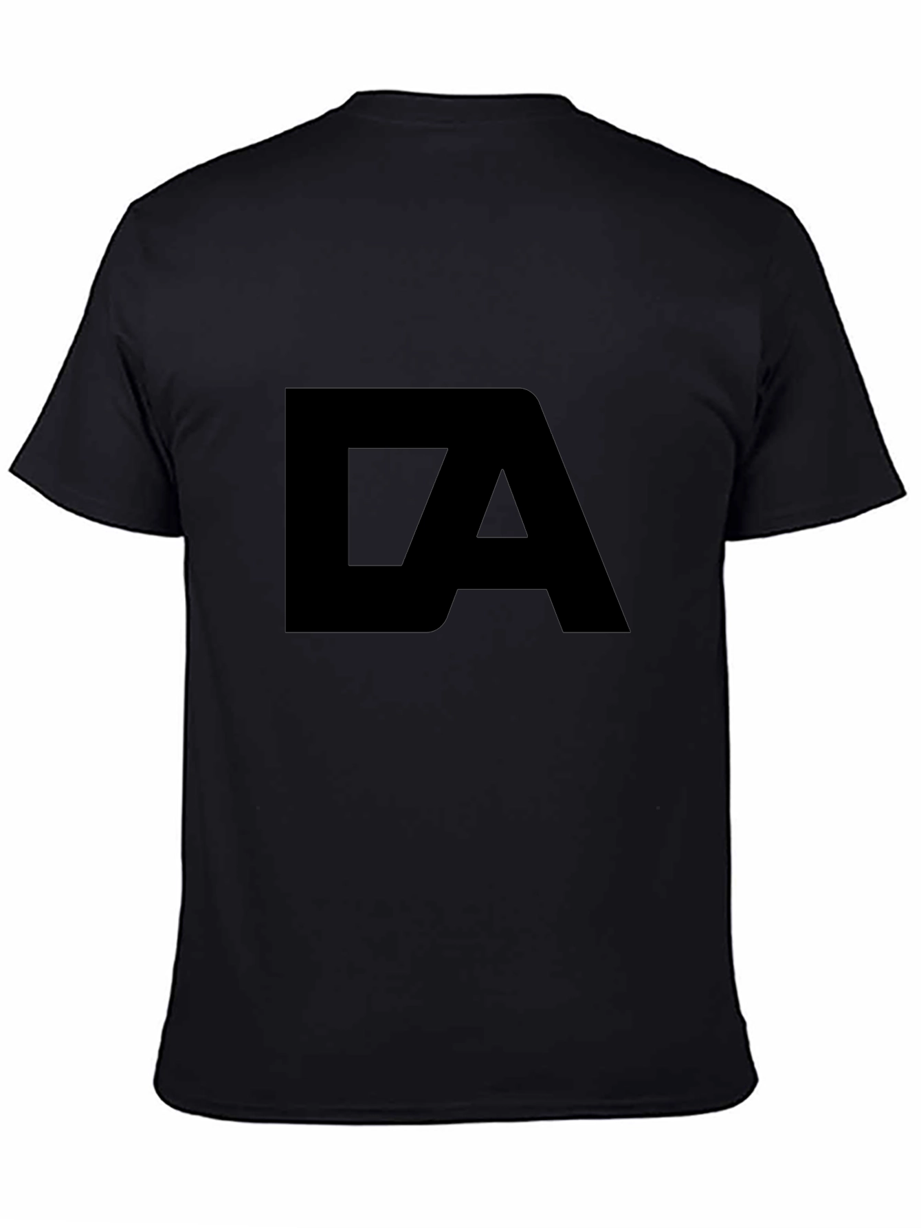 Bold Black T-Shirt with Initials