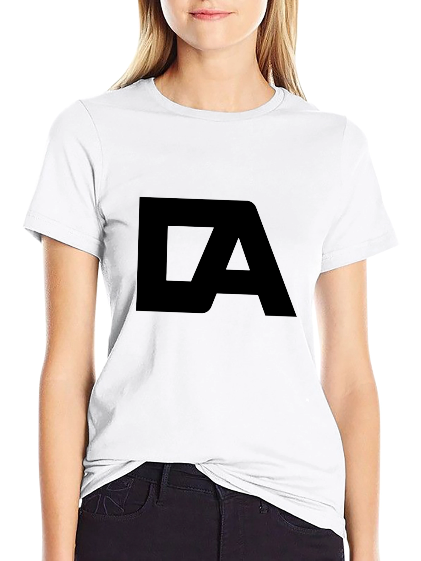 Bold Black T-Shirt with Initials