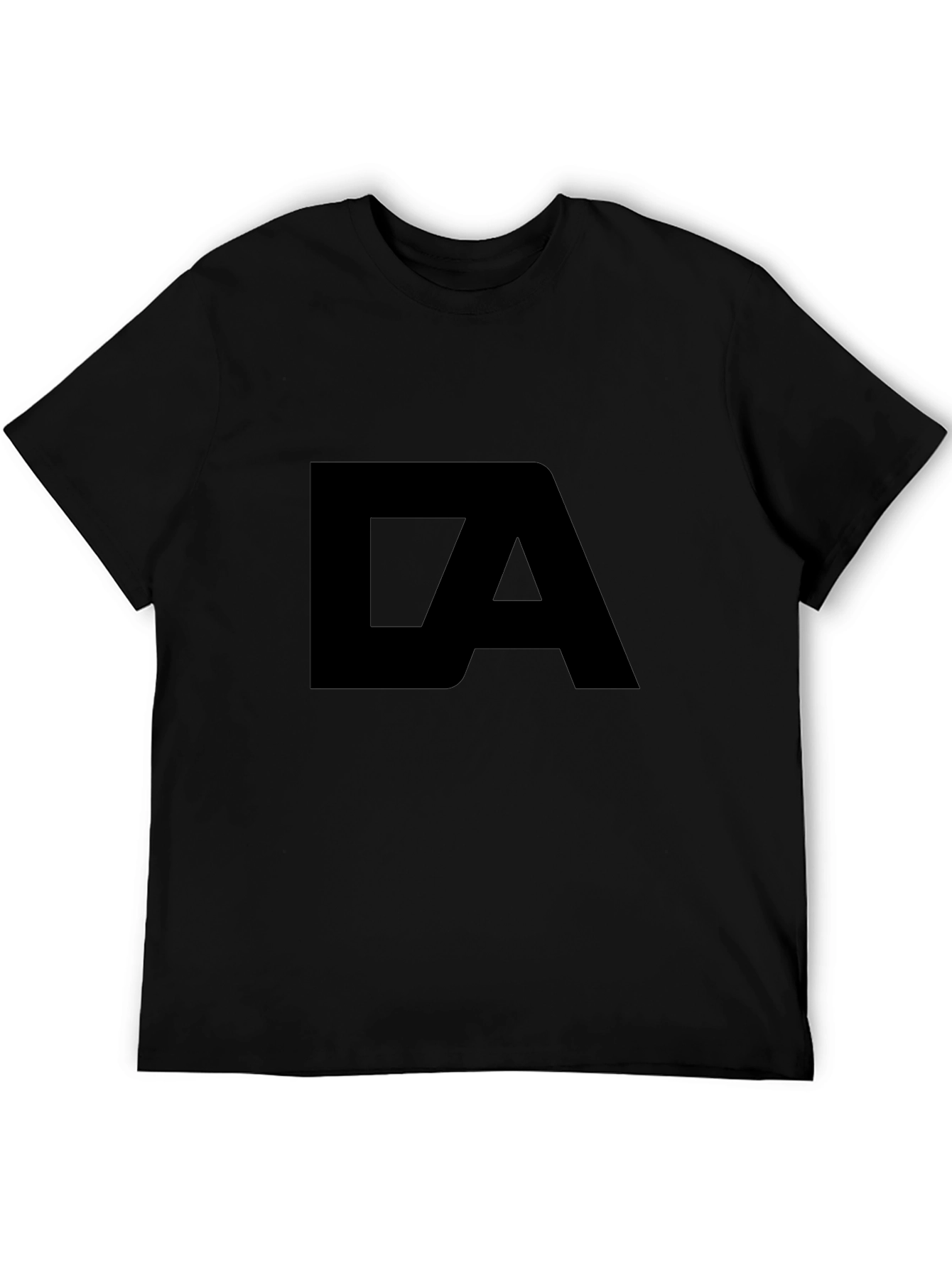 Bold Black T-Shirt with Initials