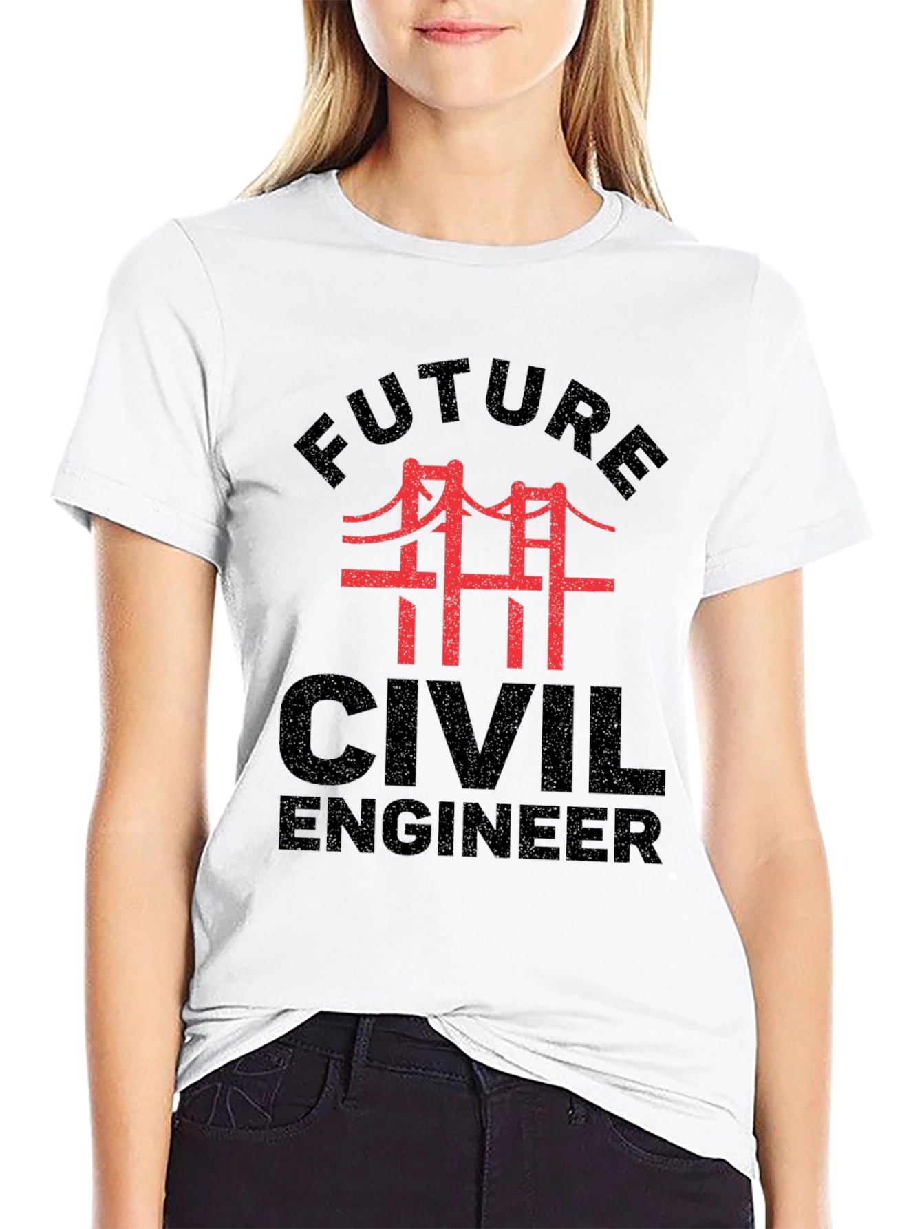 Future Civil Engineer Black T-Shirt