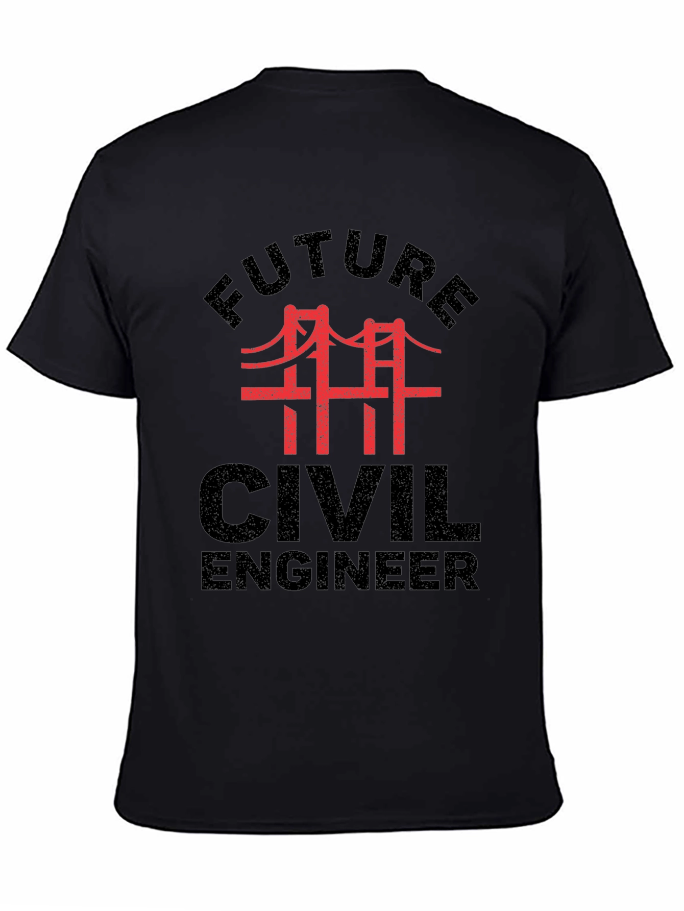 Future Civil Engineer Black T-Shirt