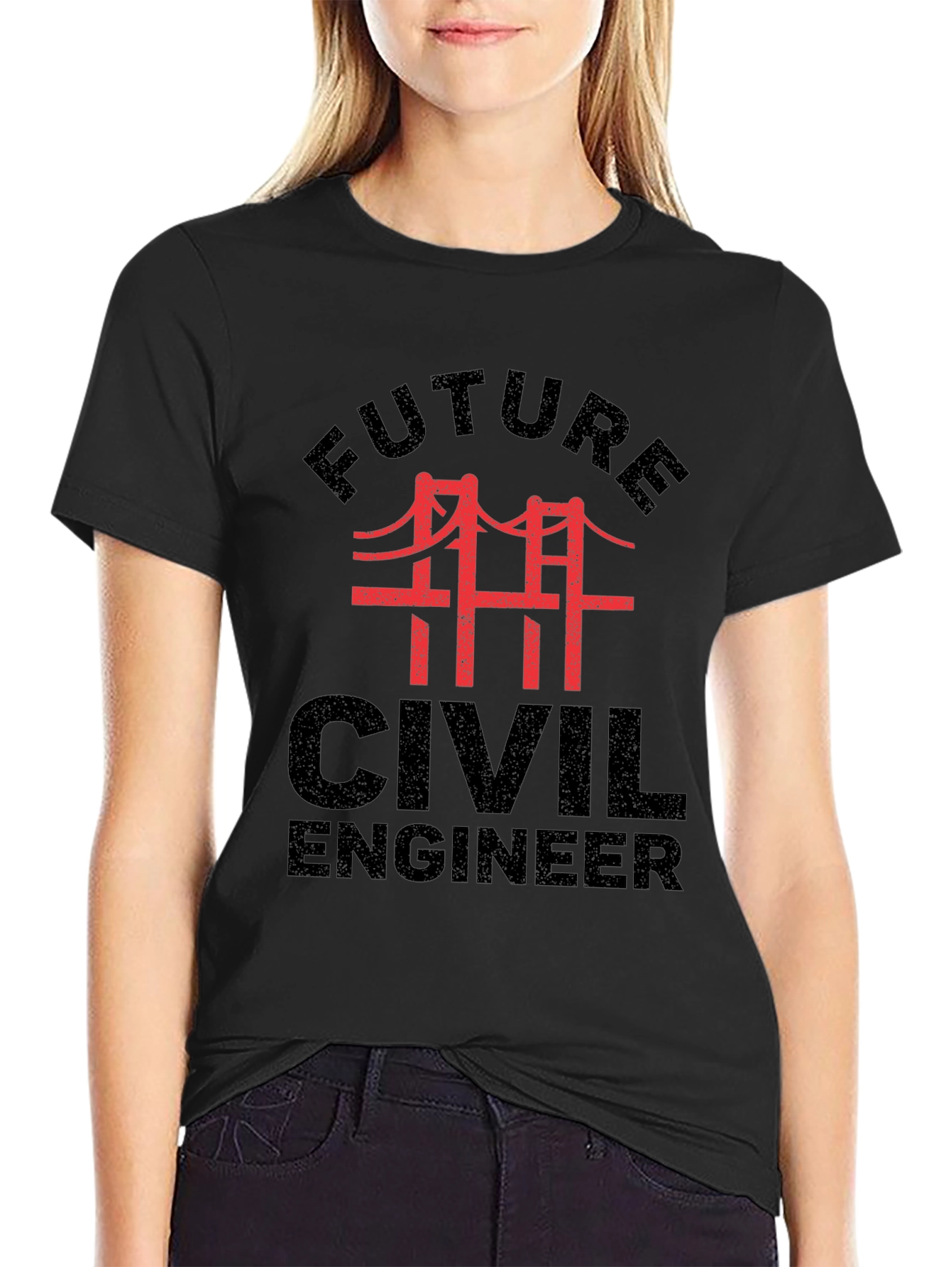 Future Civil Engineer Black T-Shirt
