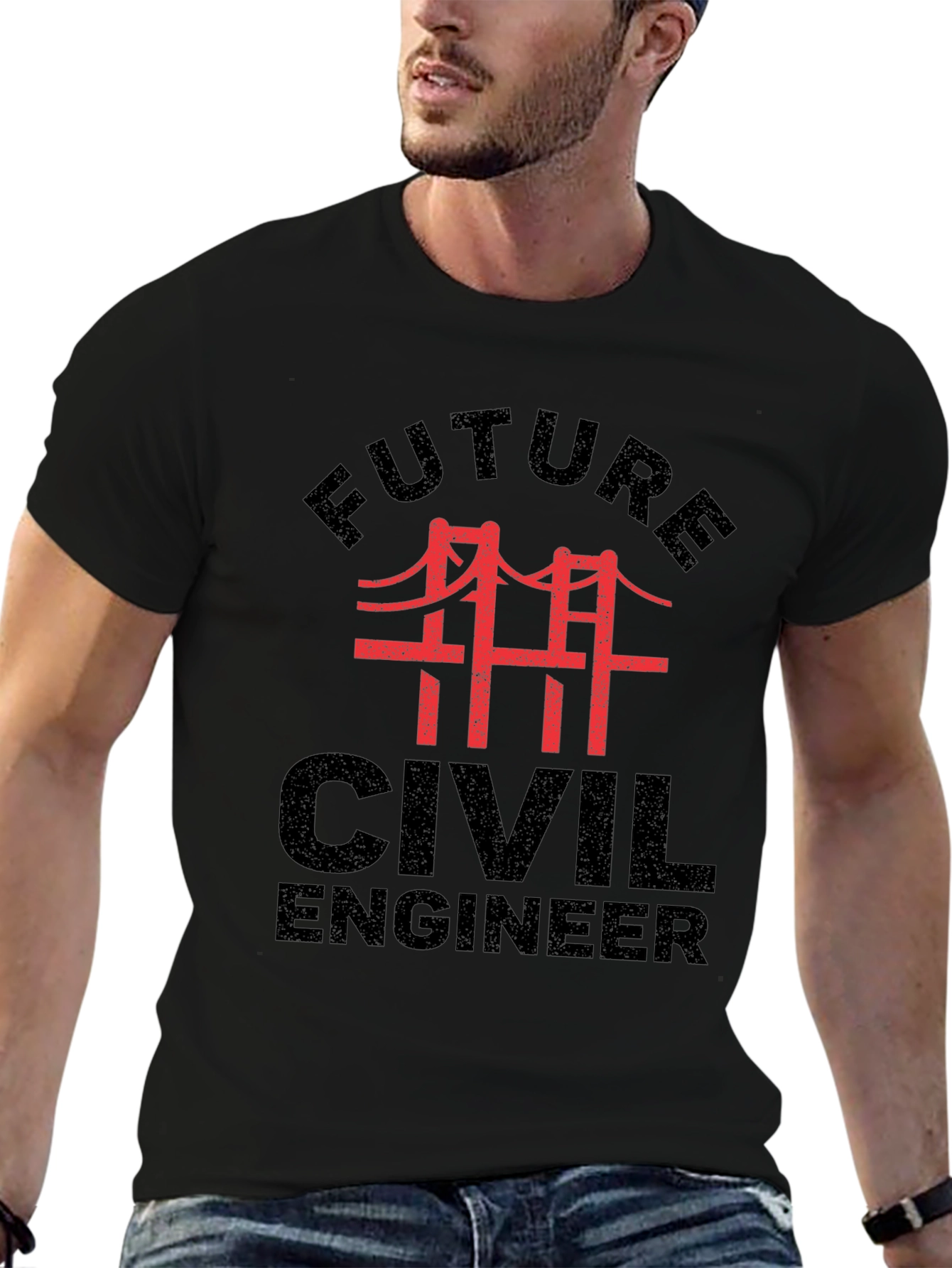 Future Civil Engineer Black T-Shirt