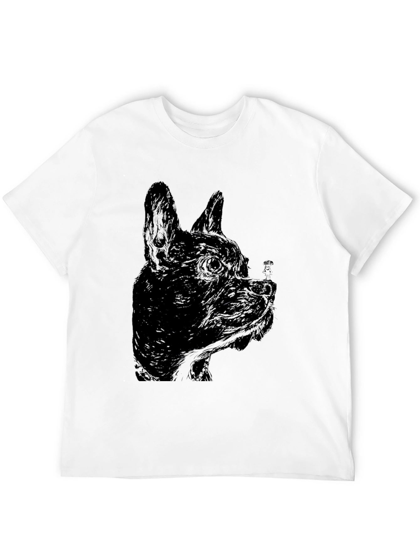 Black Dog Sketch Graphic Tee - Unisex Casual T-Shirt