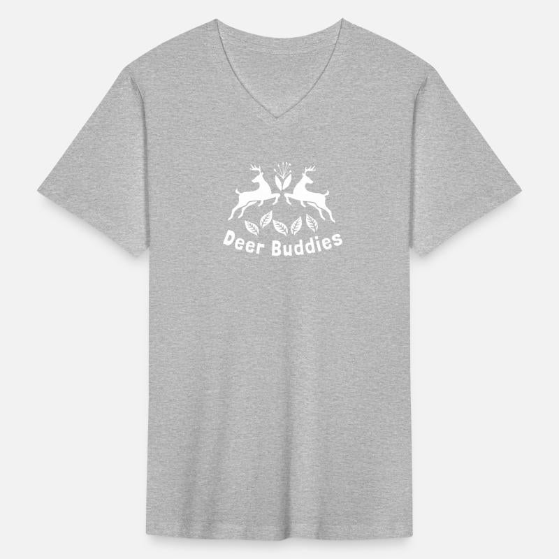 Deer buddies white logo design