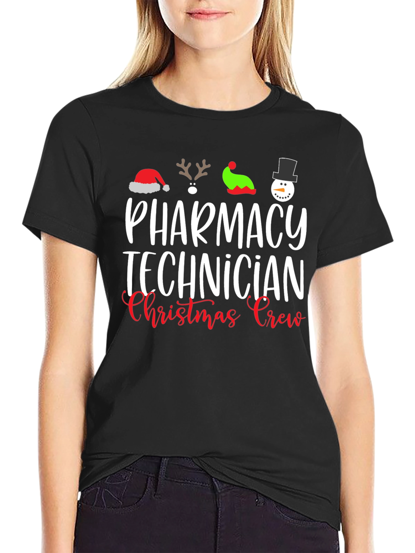 Pharmacy Technician Christmas Crew T-Shirt
