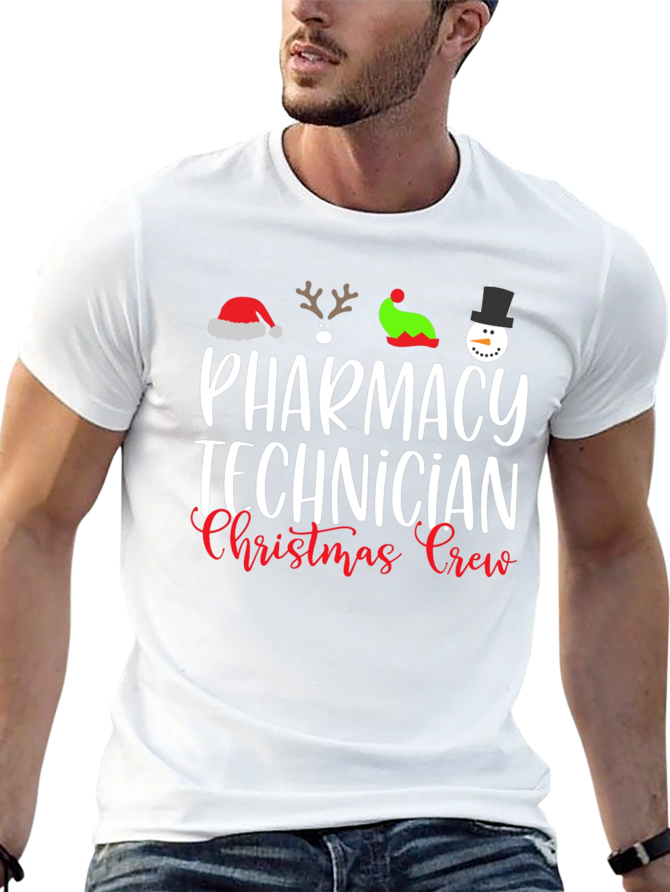 Pharmacy Technician Christmas Crew T-Shirt