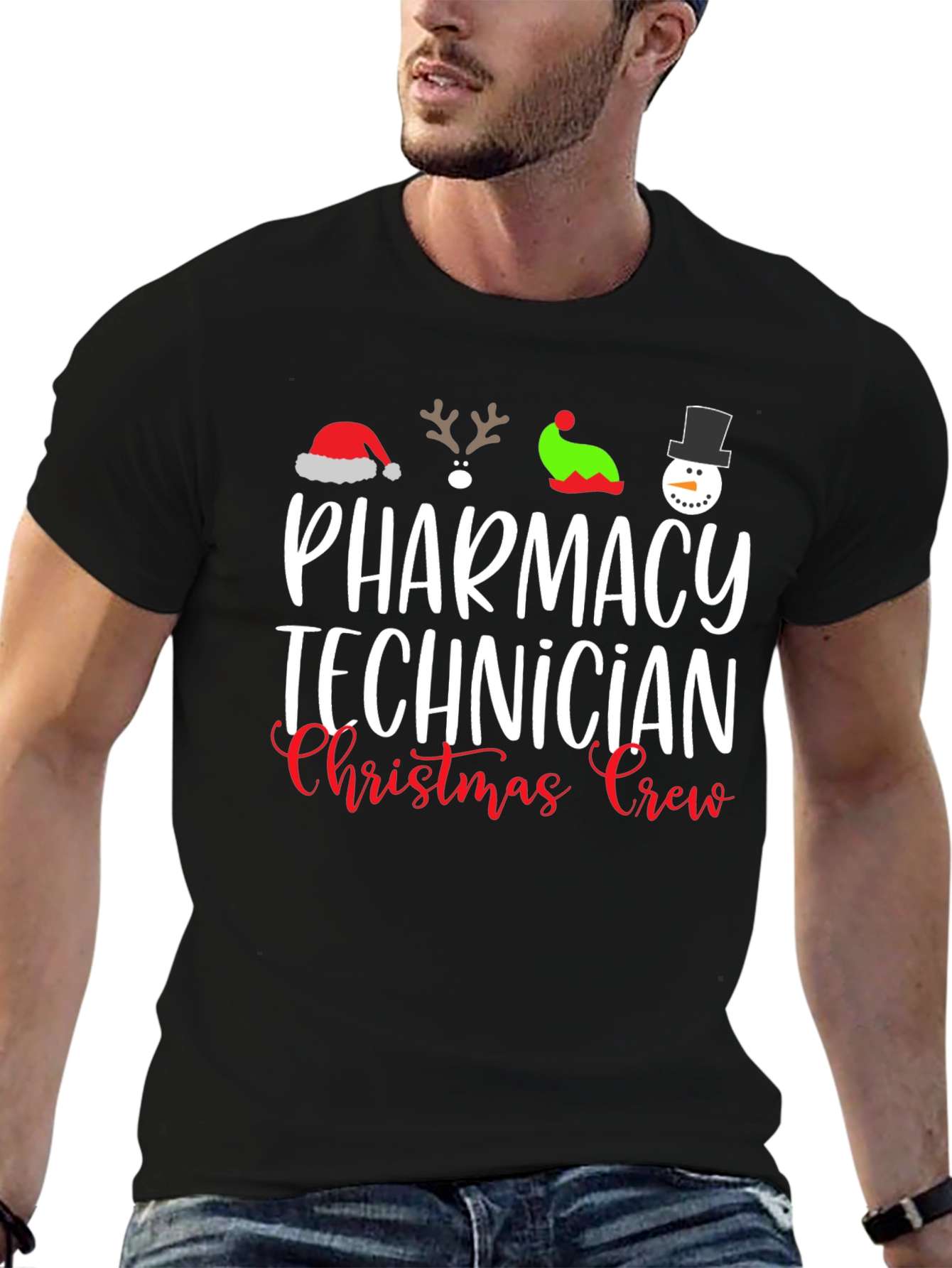 Pharmacy Technician Christmas Crew T-Shirt