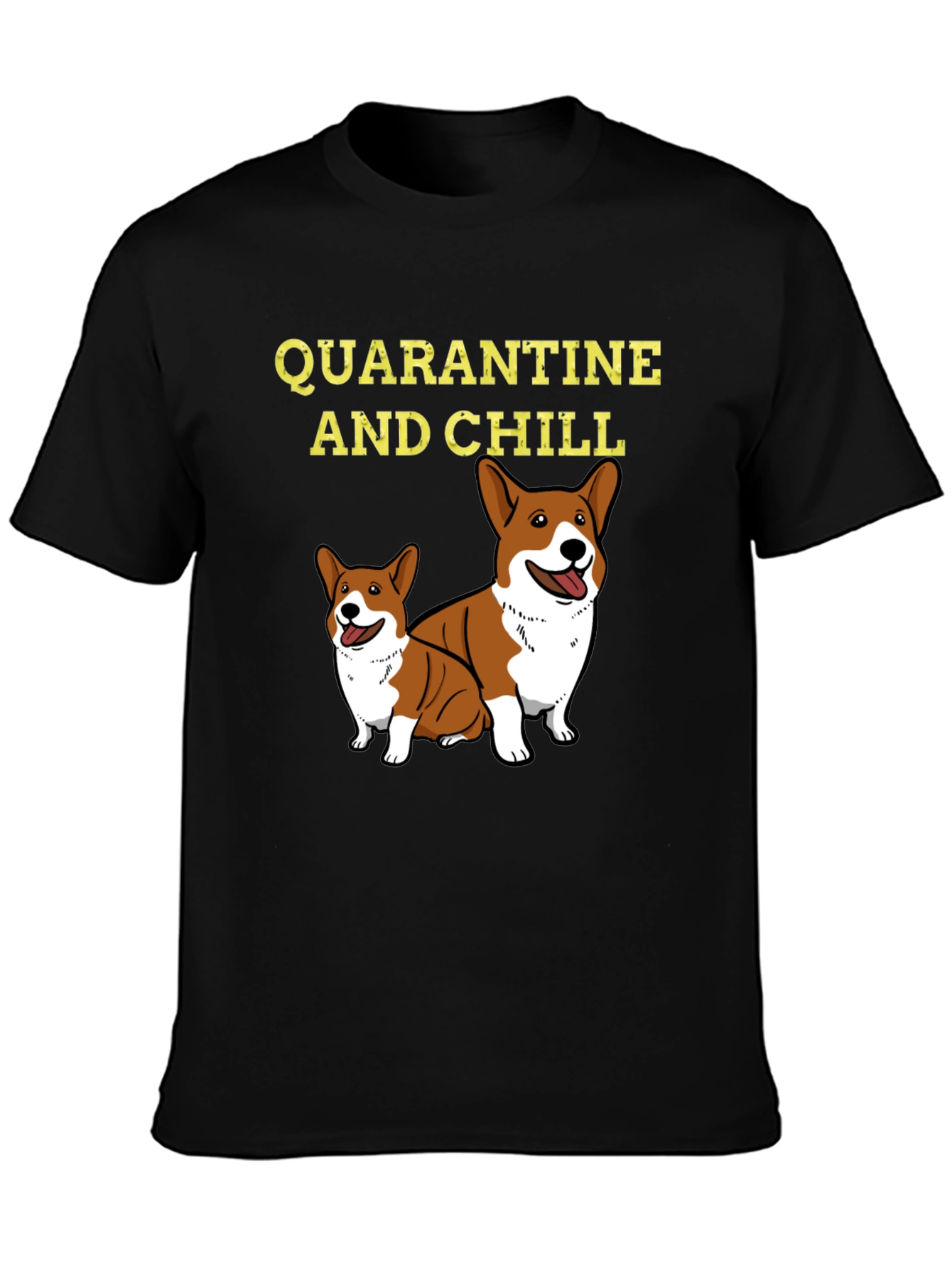 Quarantine and Chill Corgi Graphic Tee