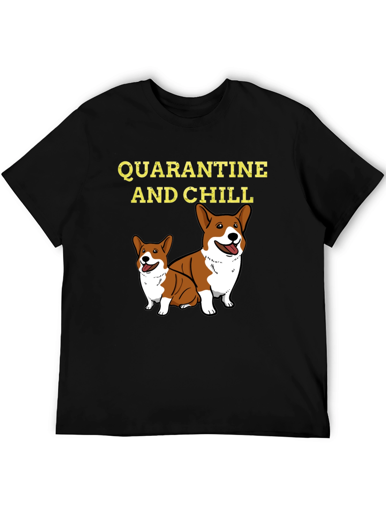 Quarantine and Chill Corgi Graphic Tee