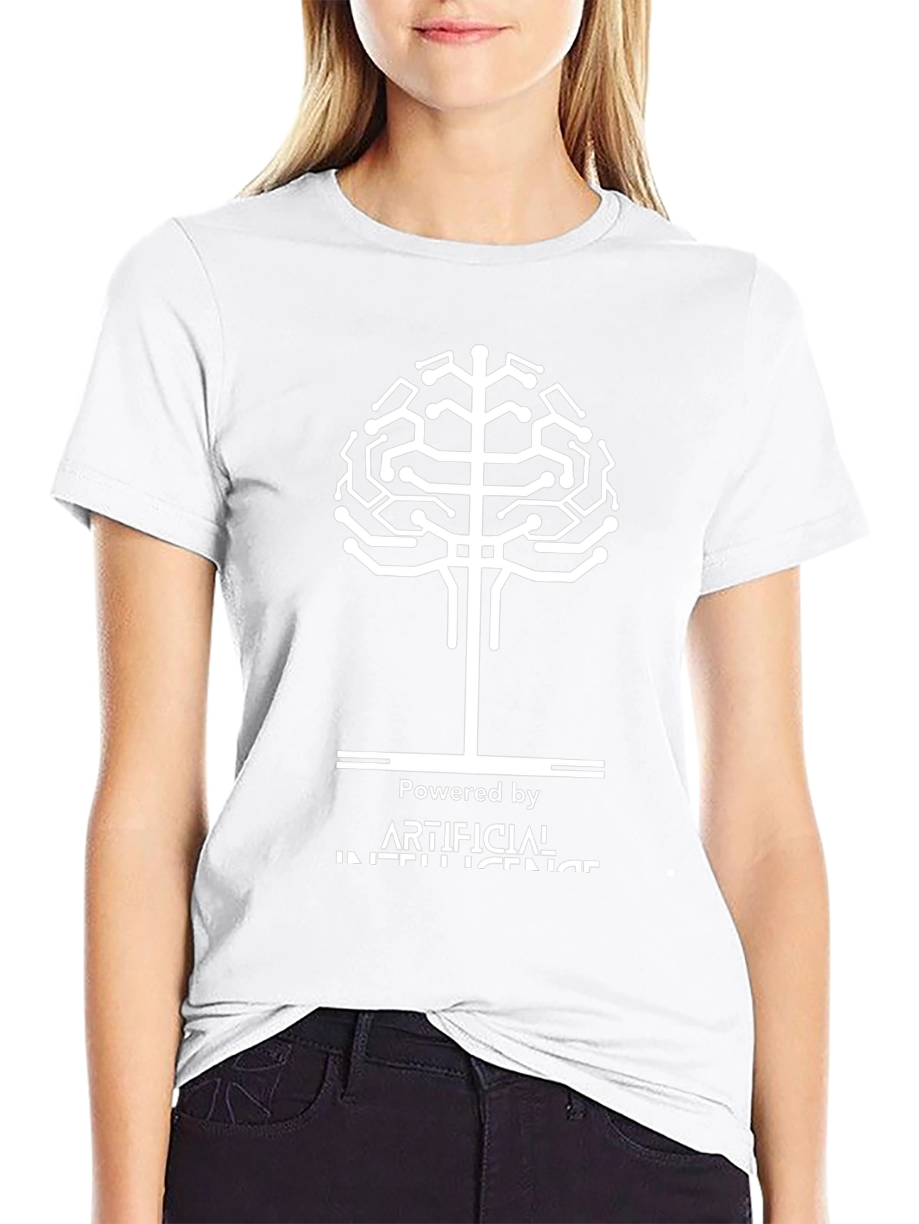 AI Powered Black T-Shirt - Artificial Intelligence Design