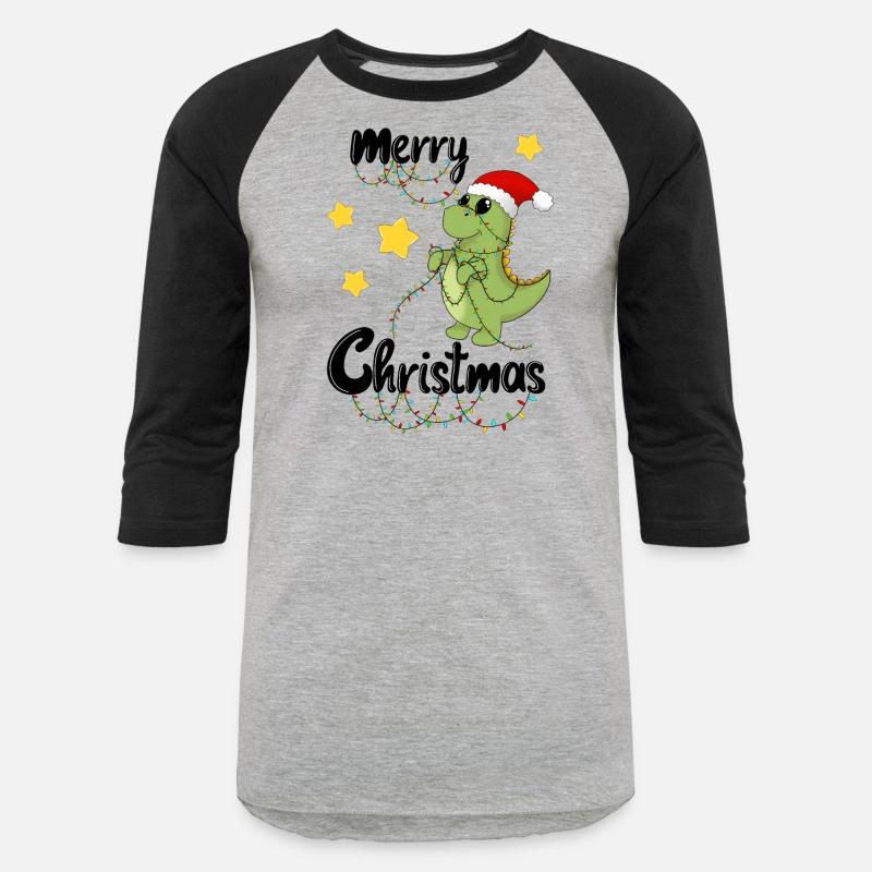 Dino celebrates christmas - Merry Christmas black