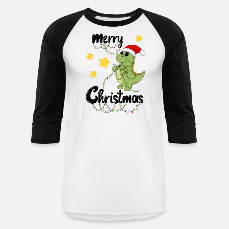 Dino celebrates christmas - Merry Christmas black