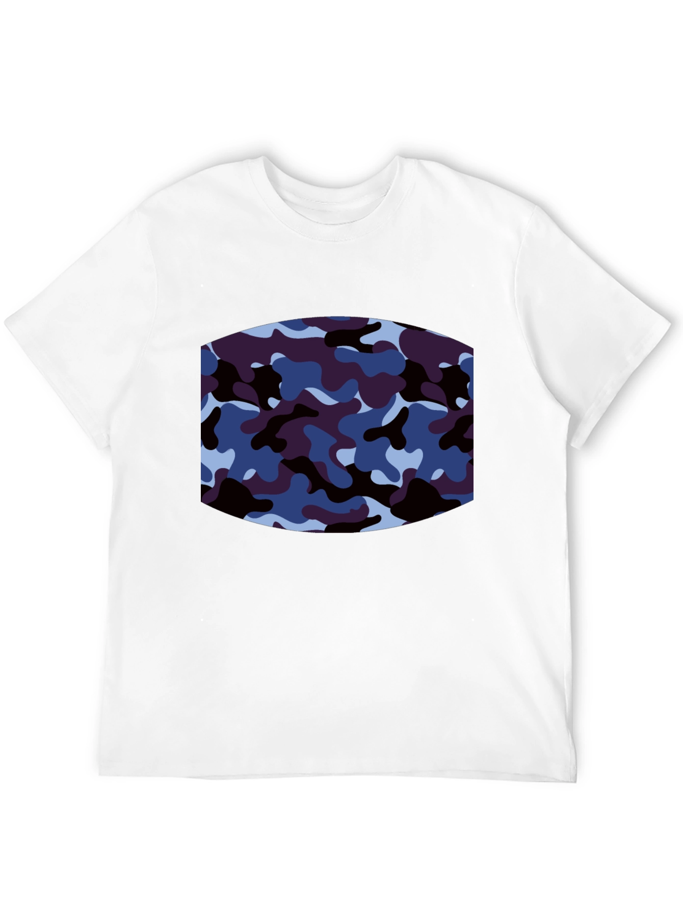 Mens Camo Graphic Print Black T-Shirt