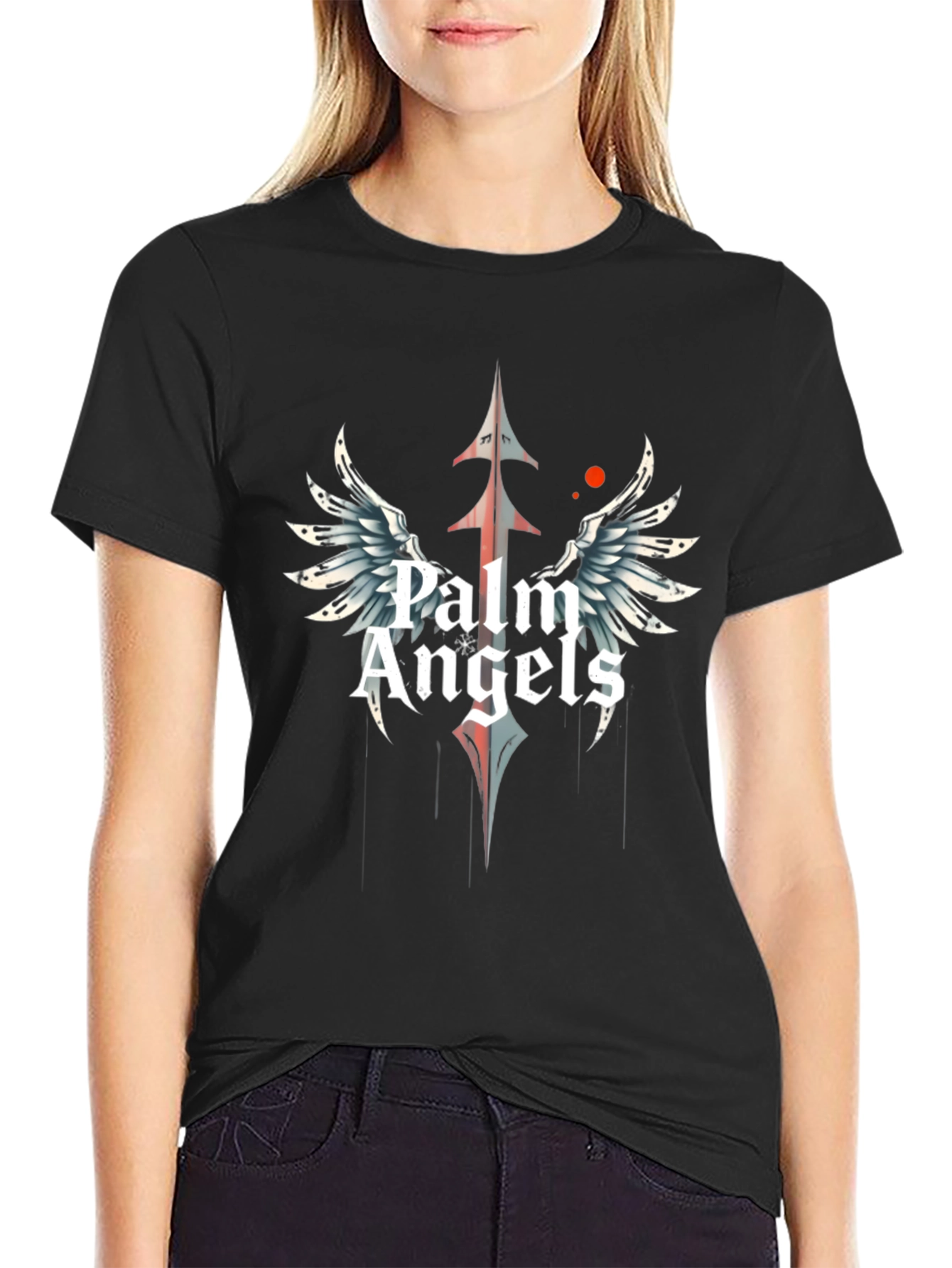 Palm Angels Black Graphic Tee