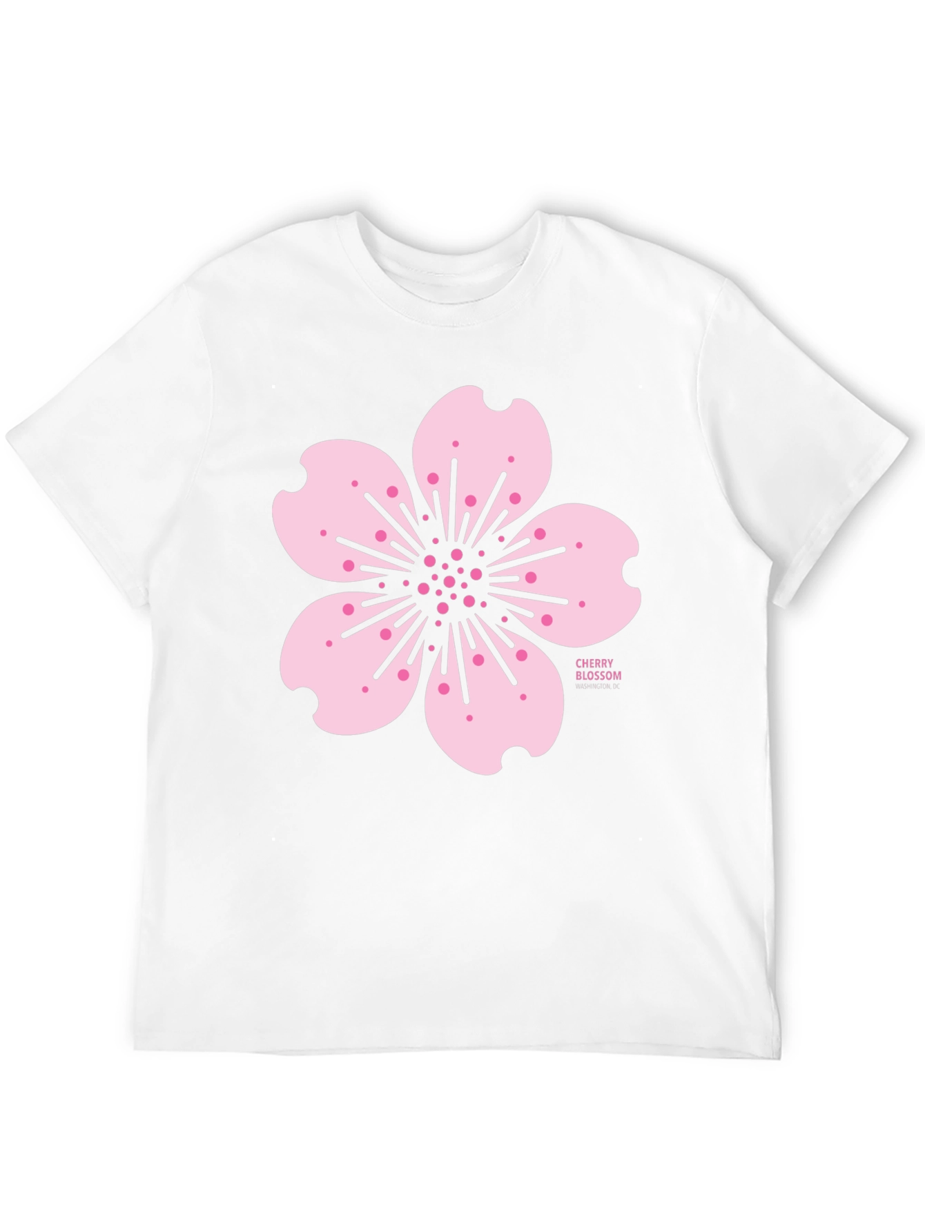 Cherry Blossom Graphic Tee - Black Cotton T-Shirt