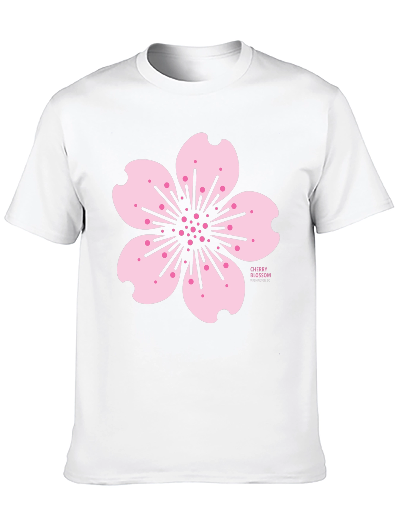 Cherry Blossom Graphic Tee - Black Cotton T-Shirt