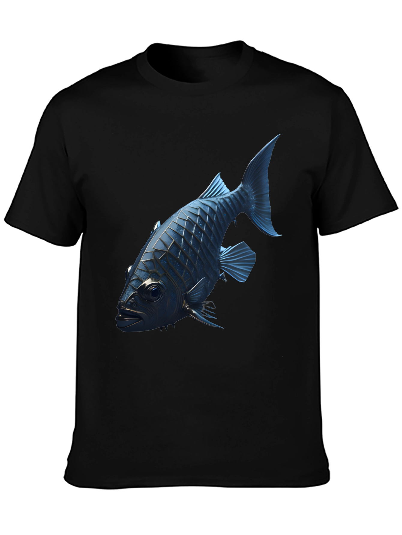 Blue Fish Graphic Tee - Modern Style