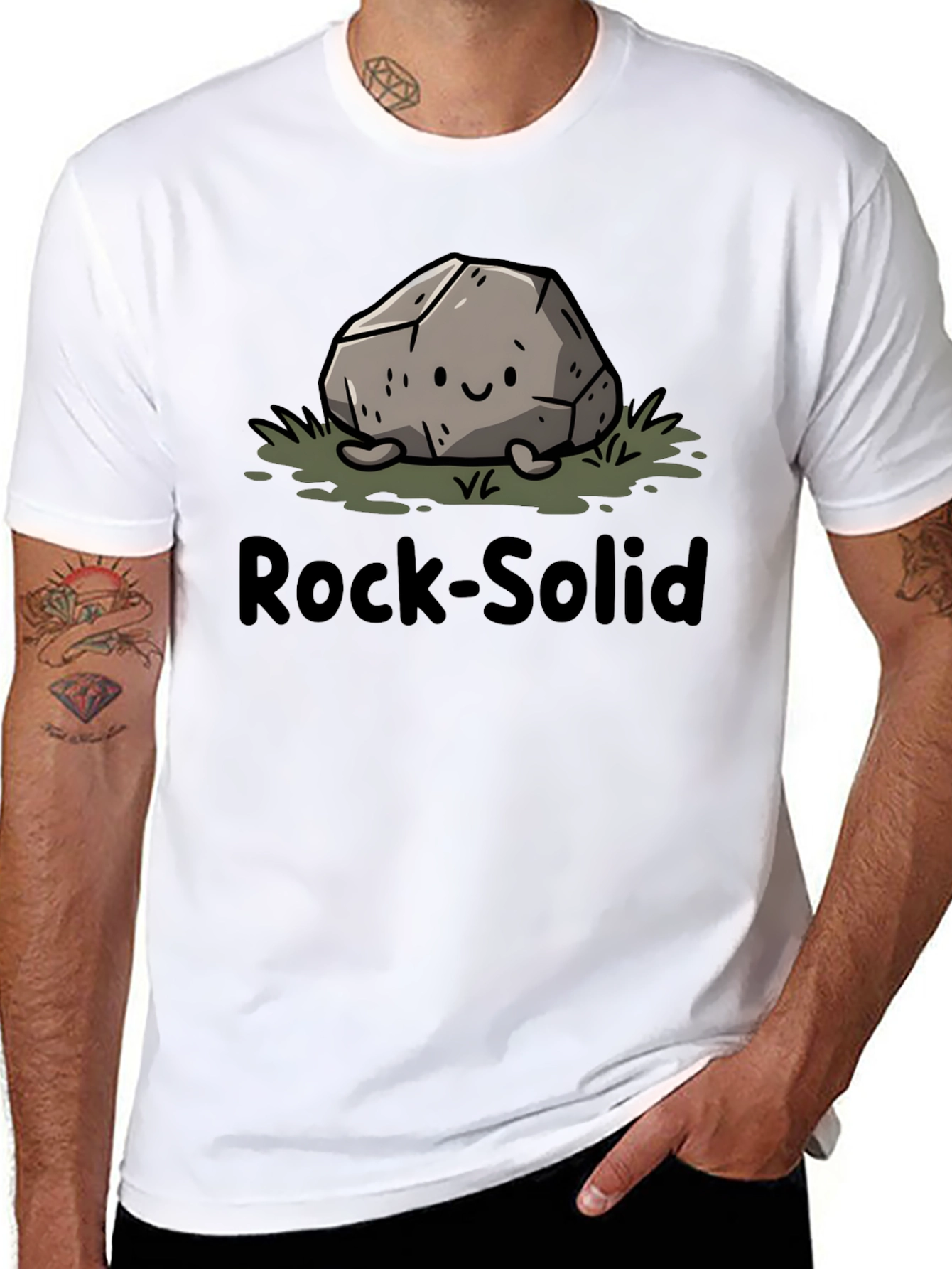 Rock-Solid Cute Graphic T-Shirt