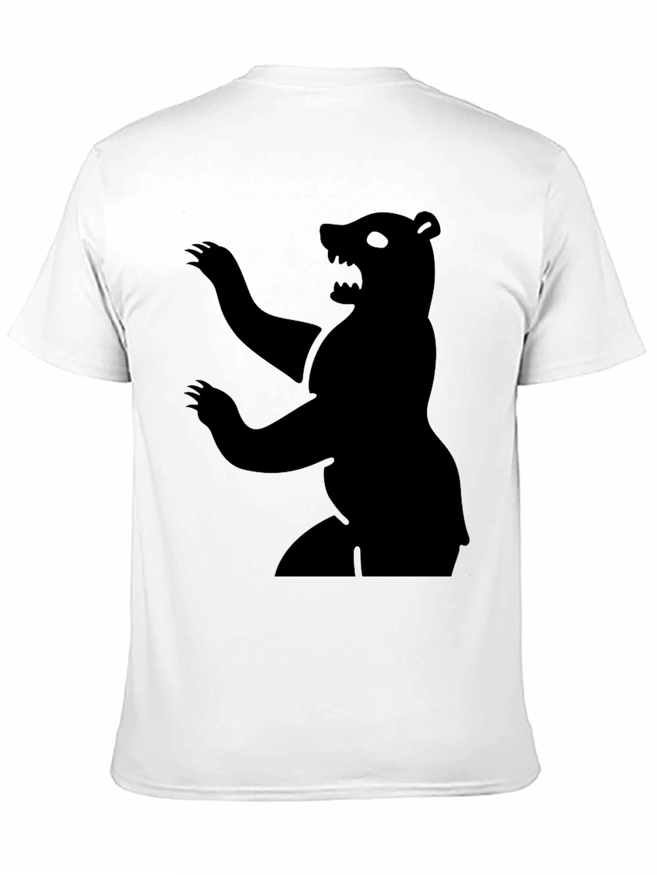 Bear Silhouette Graphic Tee - Mens Black T-Shirt