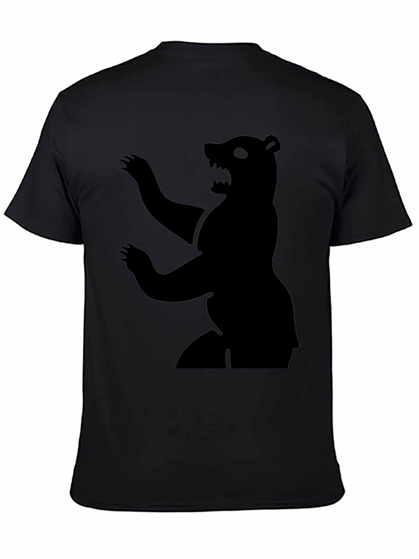 Bear Silhouette Graphic Tee - Mens Black T-Shirt