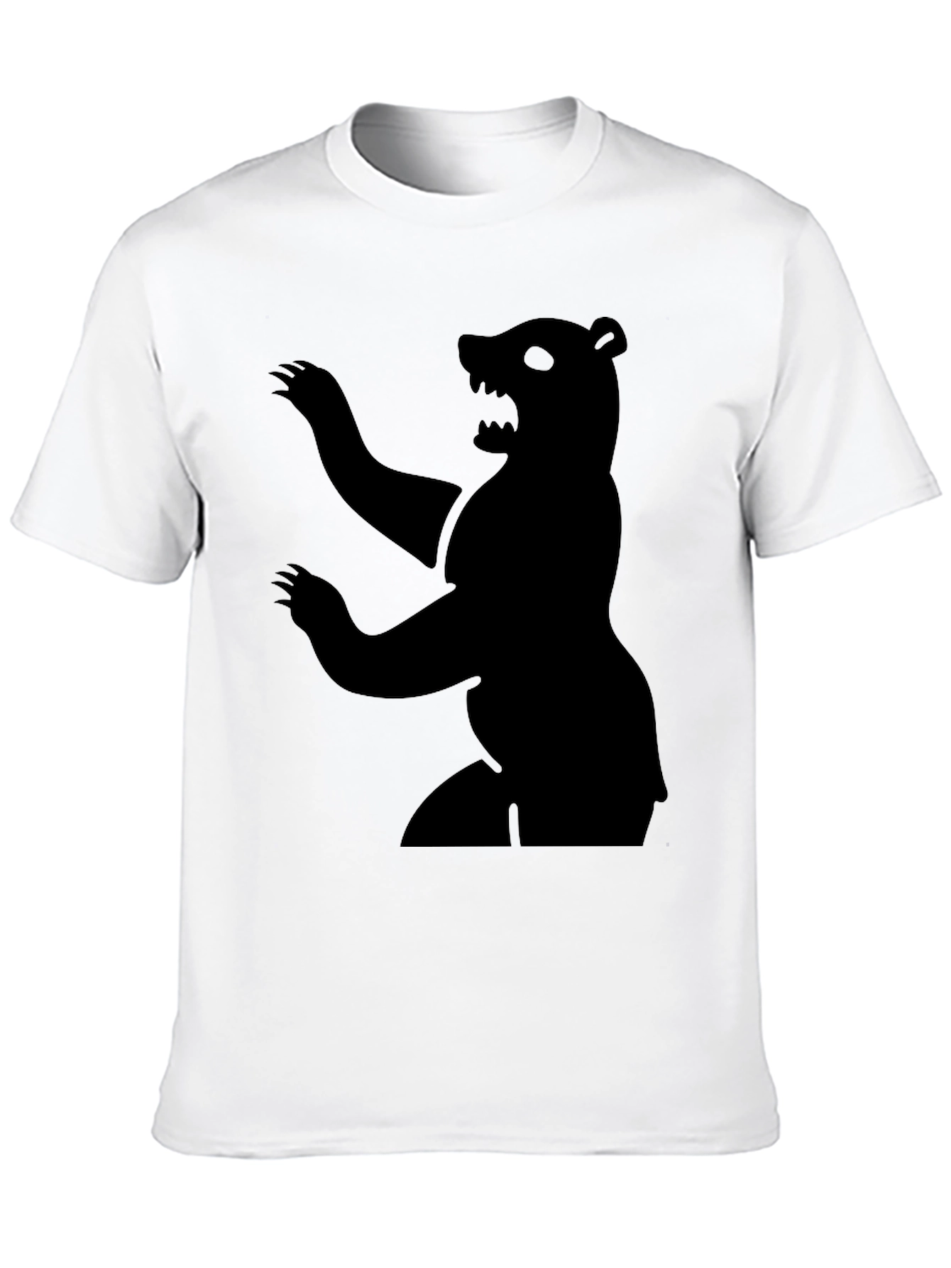 Bear Silhouette Graphic Tee - Mens Black T-Shirt