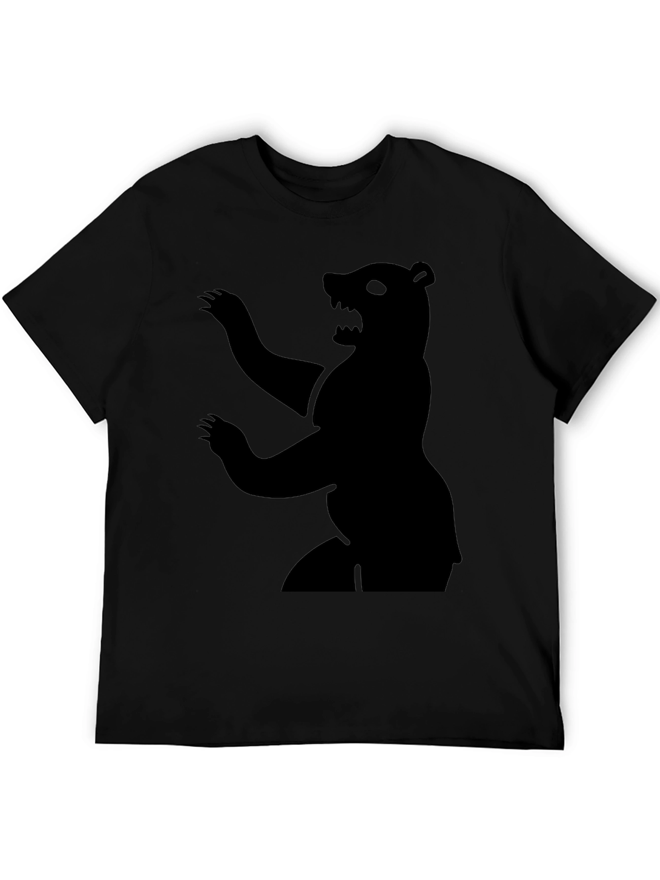 Bear Silhouette Graphic Tee - Mens Black T-Shirt