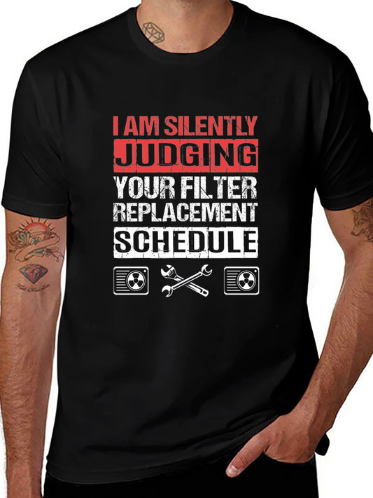 HVAC Tech Humor T-Shirt - Filter Replacement Schedule