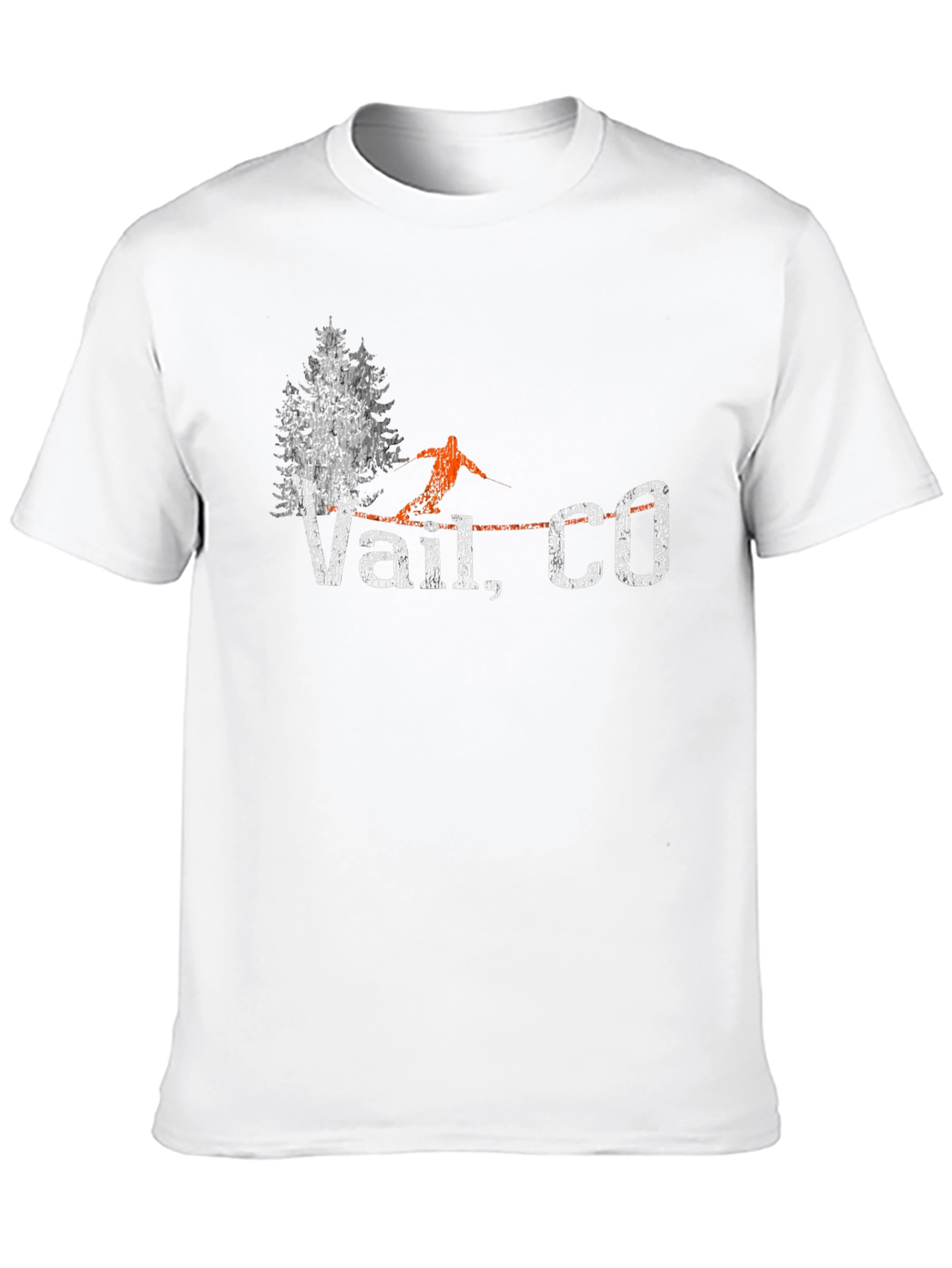 Vail CO Ski T-Shirt - Distressed Graphic Tee