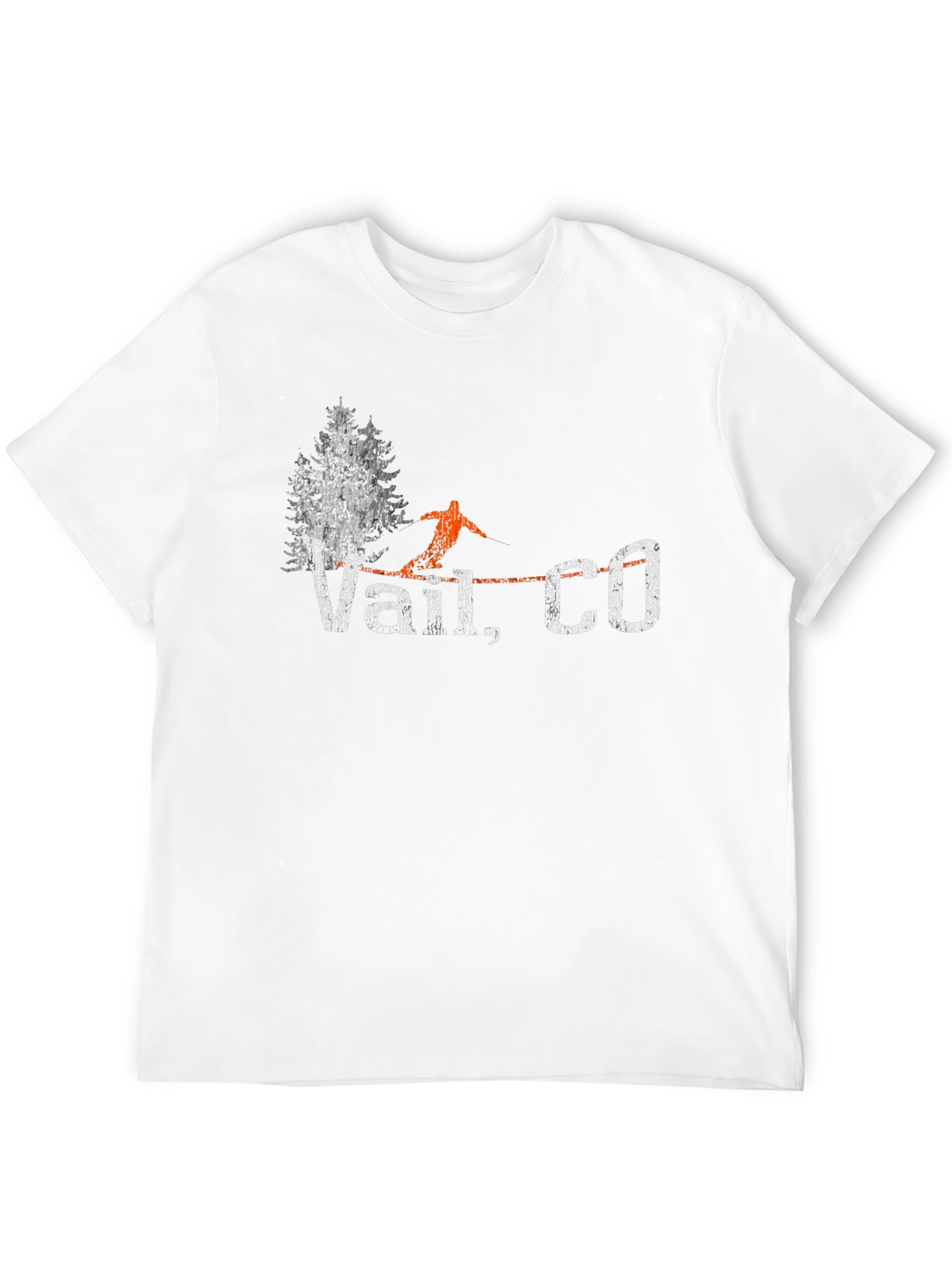 Vail CO Ski T-Shirt - Distressed Graphic Tee