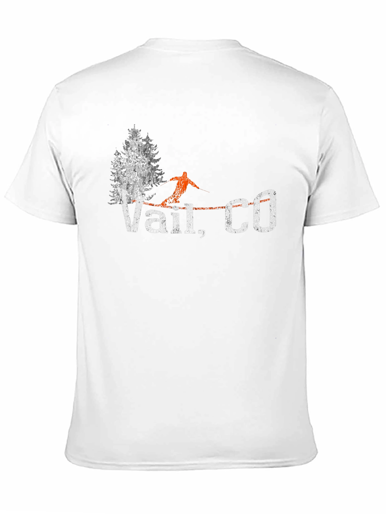 Vail CO Ski T-Shirt - Distressed Graphic Tee