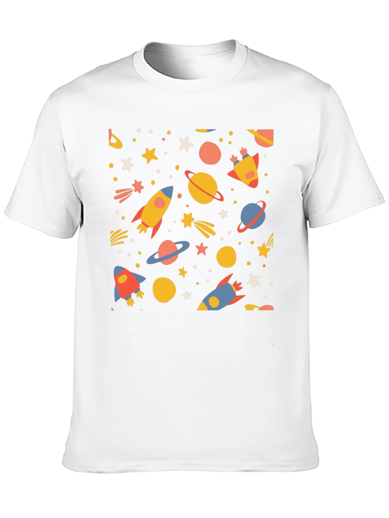 Cosmic Adventure T-Shirt - Space Rockets & Planets