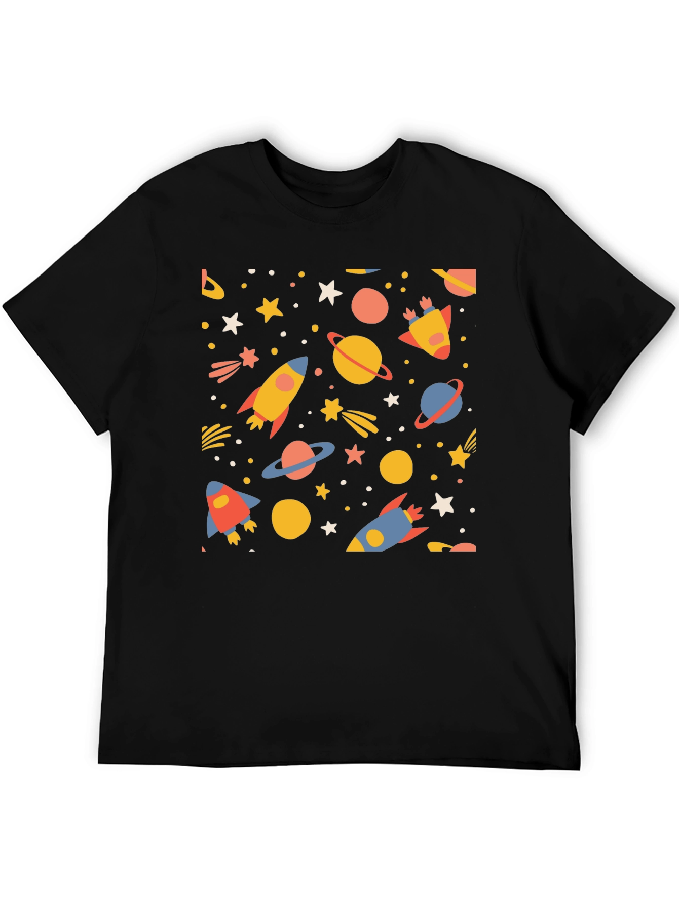 Cosmic Adventure T-Shirt - Space Rockets & Planets
