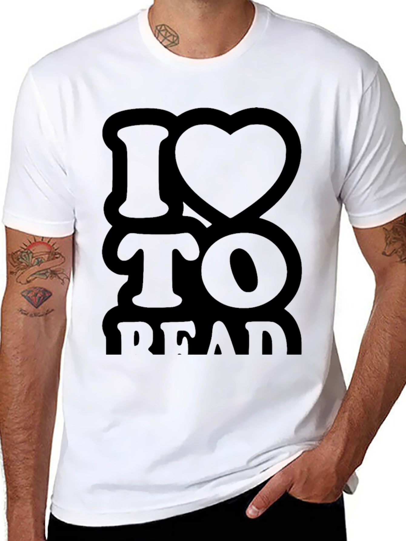 I Heart to Read Black T-Shirt