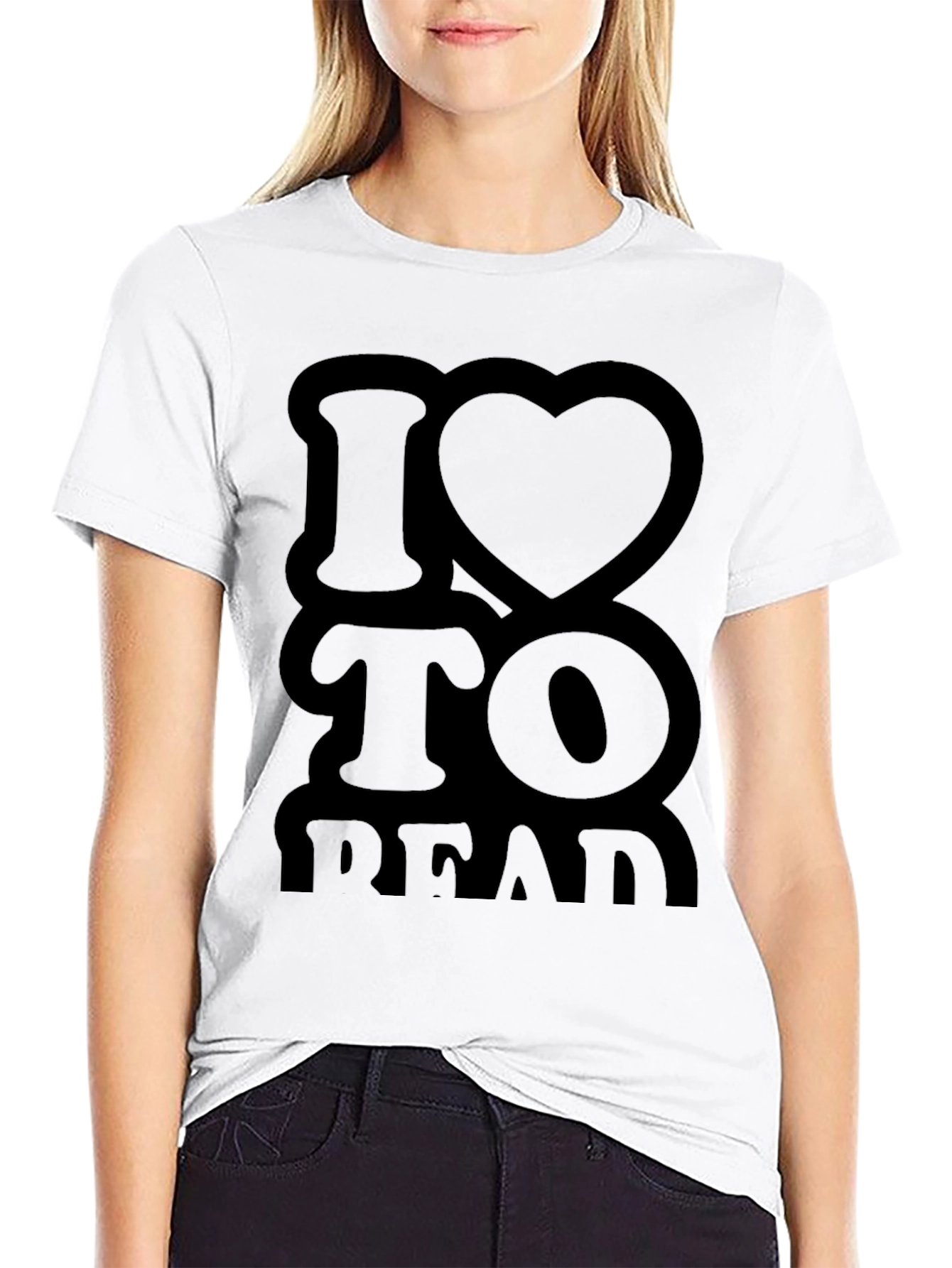 I Heart to Read Black T-Shirt