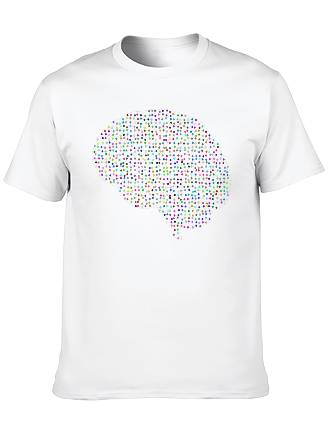 Brain Dots Graphic Tee - Black Cotton Unisex T-Shirt