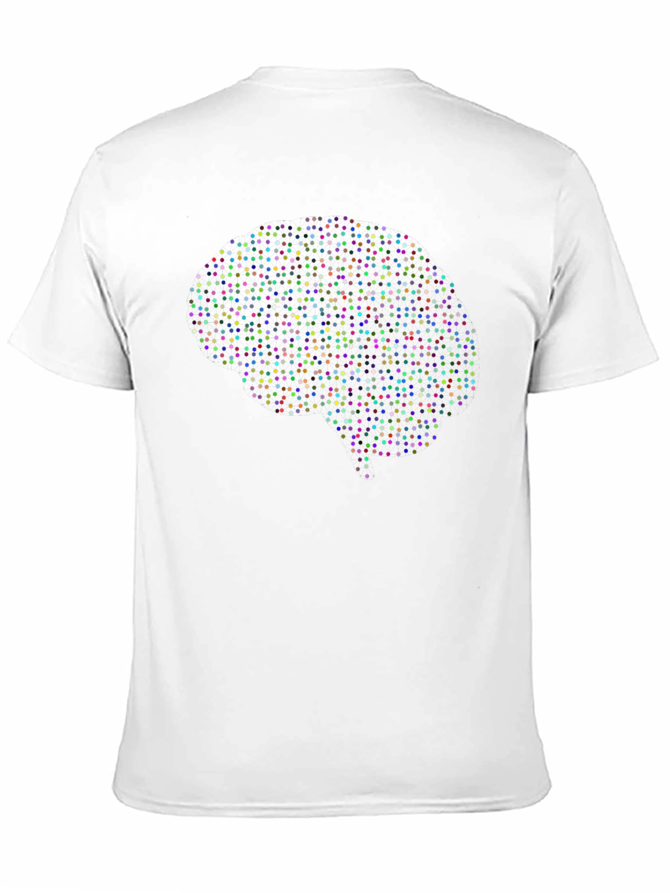 Brain Dots Graphic Tee - Black Cotton Unisex T-Shirt
