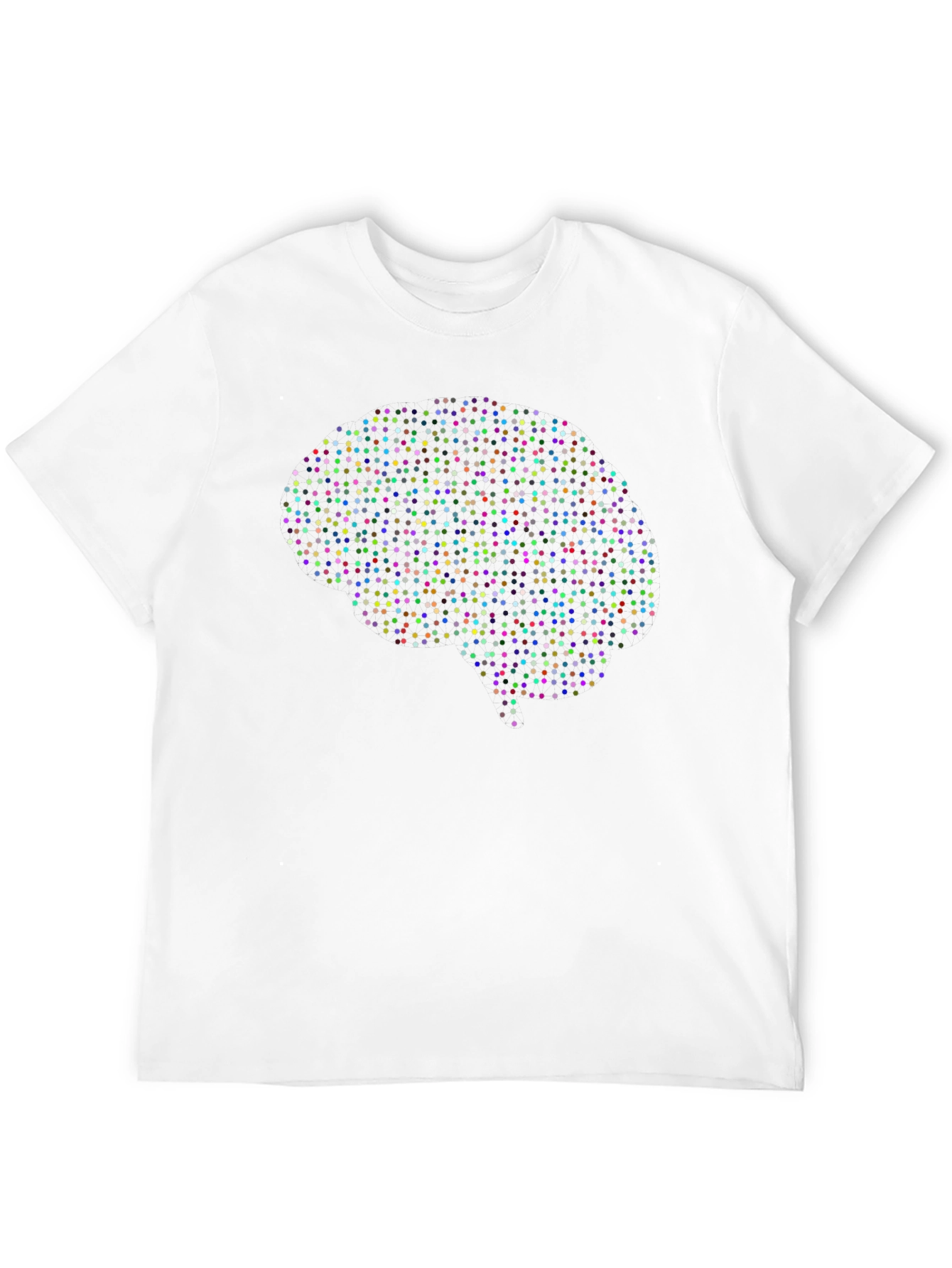 Brain Dots Graphic Tee - Black Cotton Unisex T-Shirt