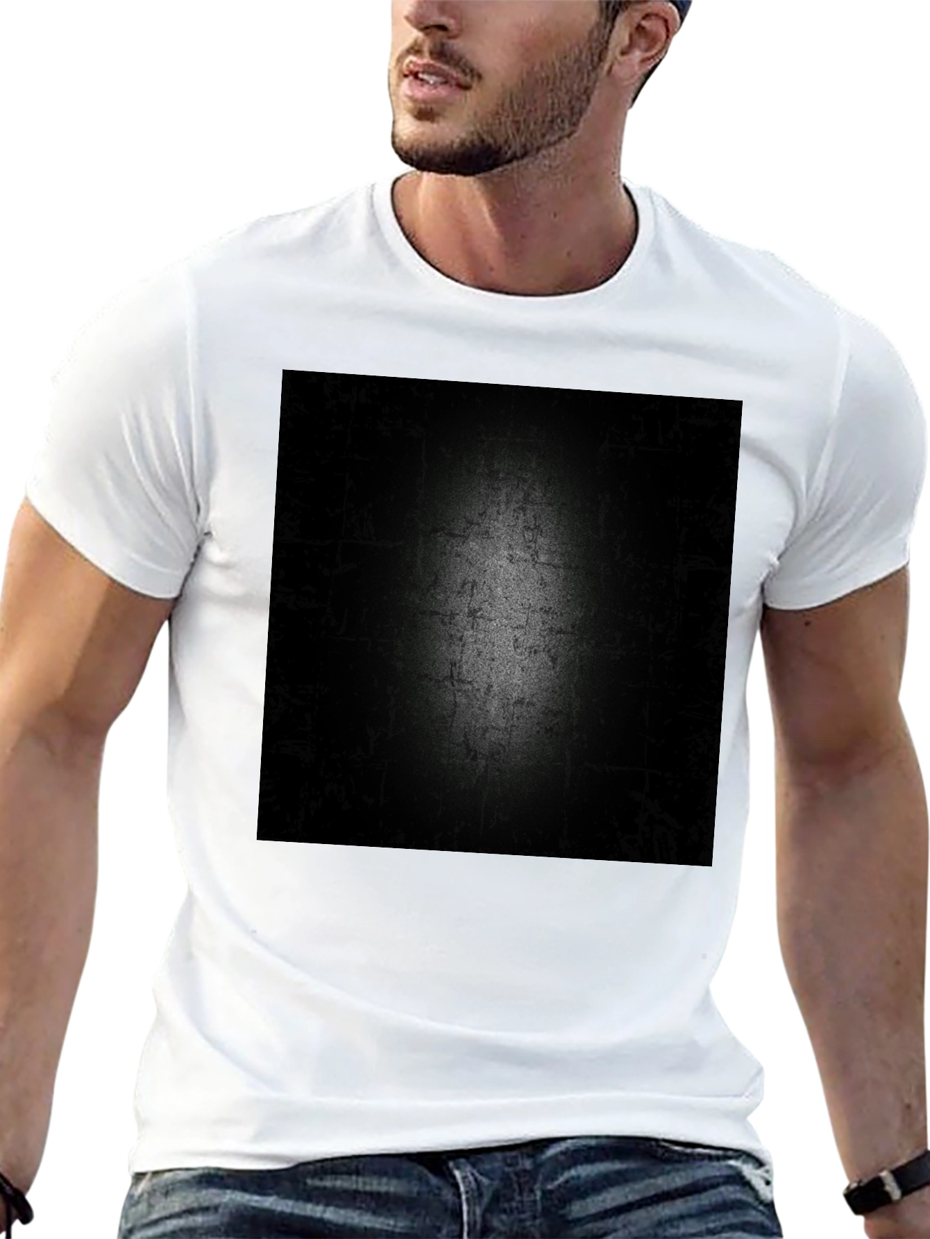 Abstract Dark Texture Graphic Tee - Modern Mens T-Shirt